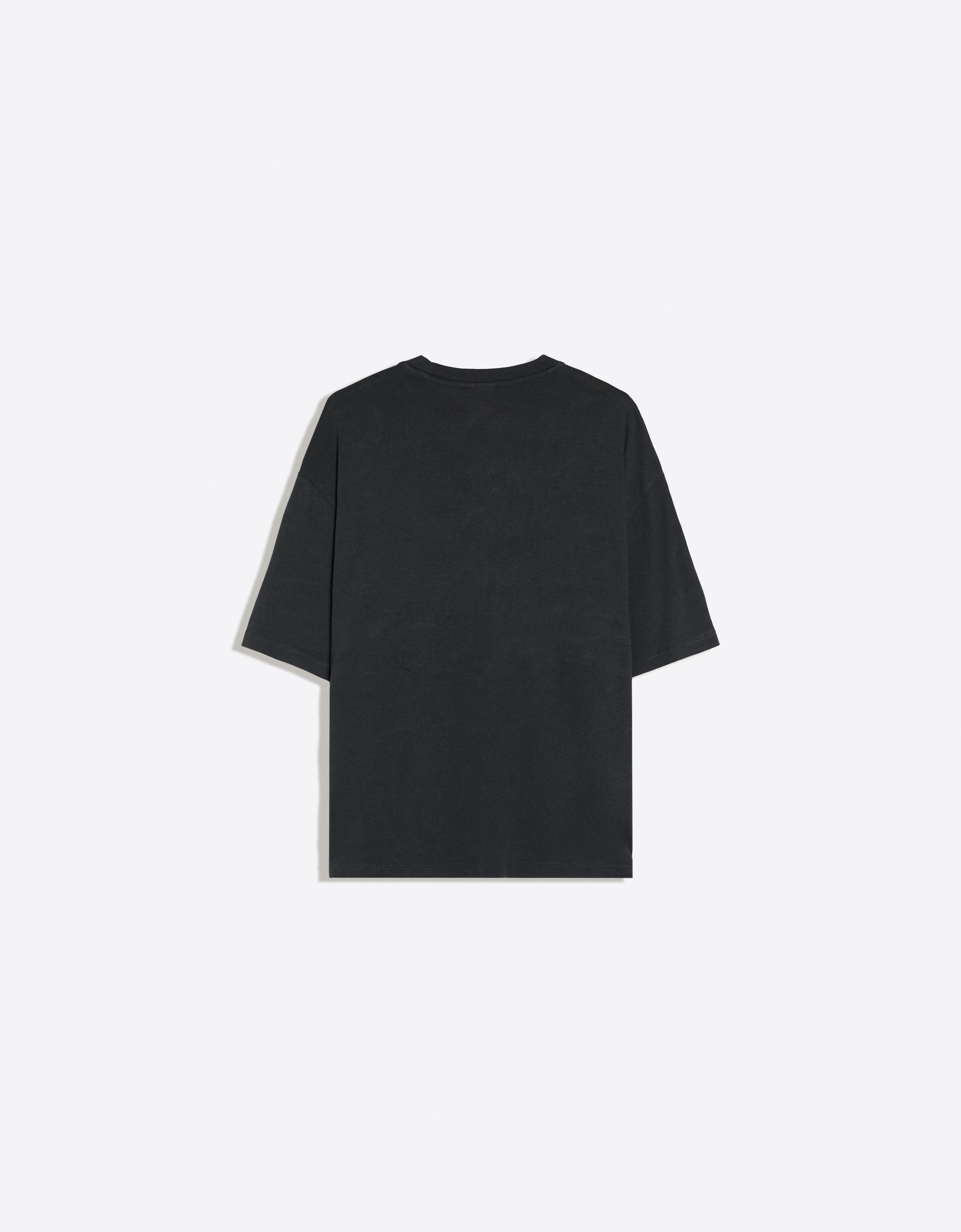 Short sleeve patch print T-shirt — Grey