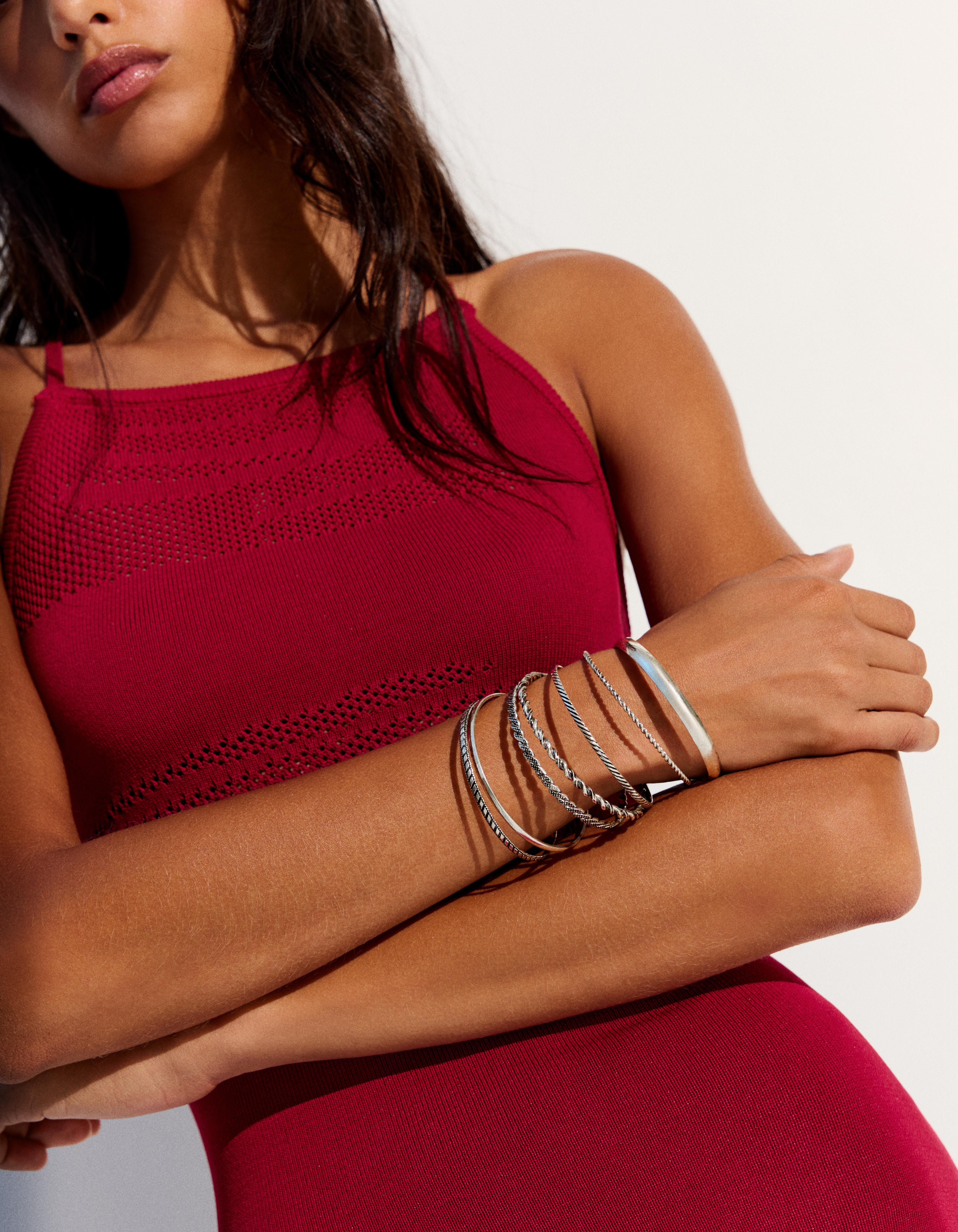 Pack of 7 fine bracelets — Silver