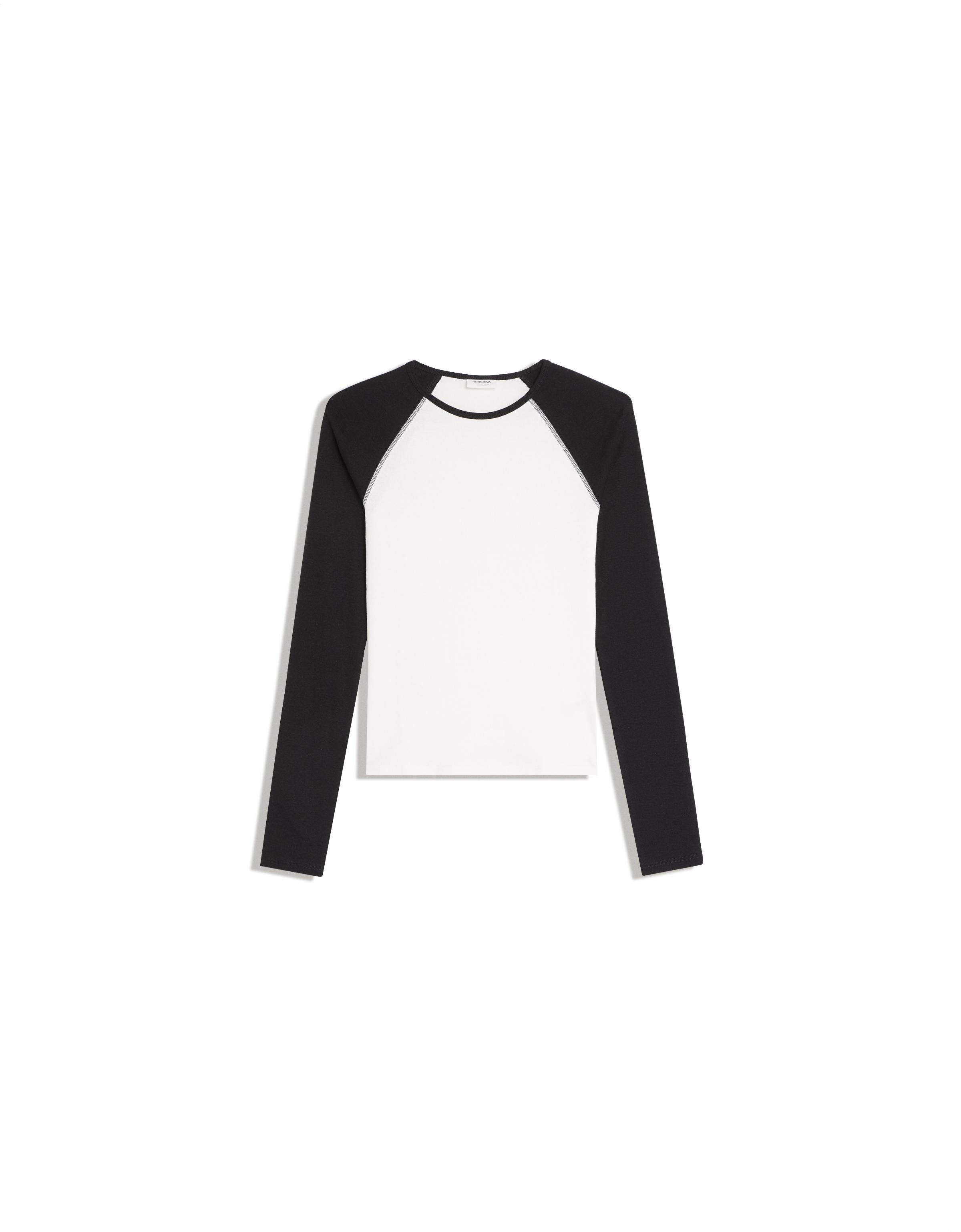Bershka Reglan kol uzun kollu tişört görsel 2