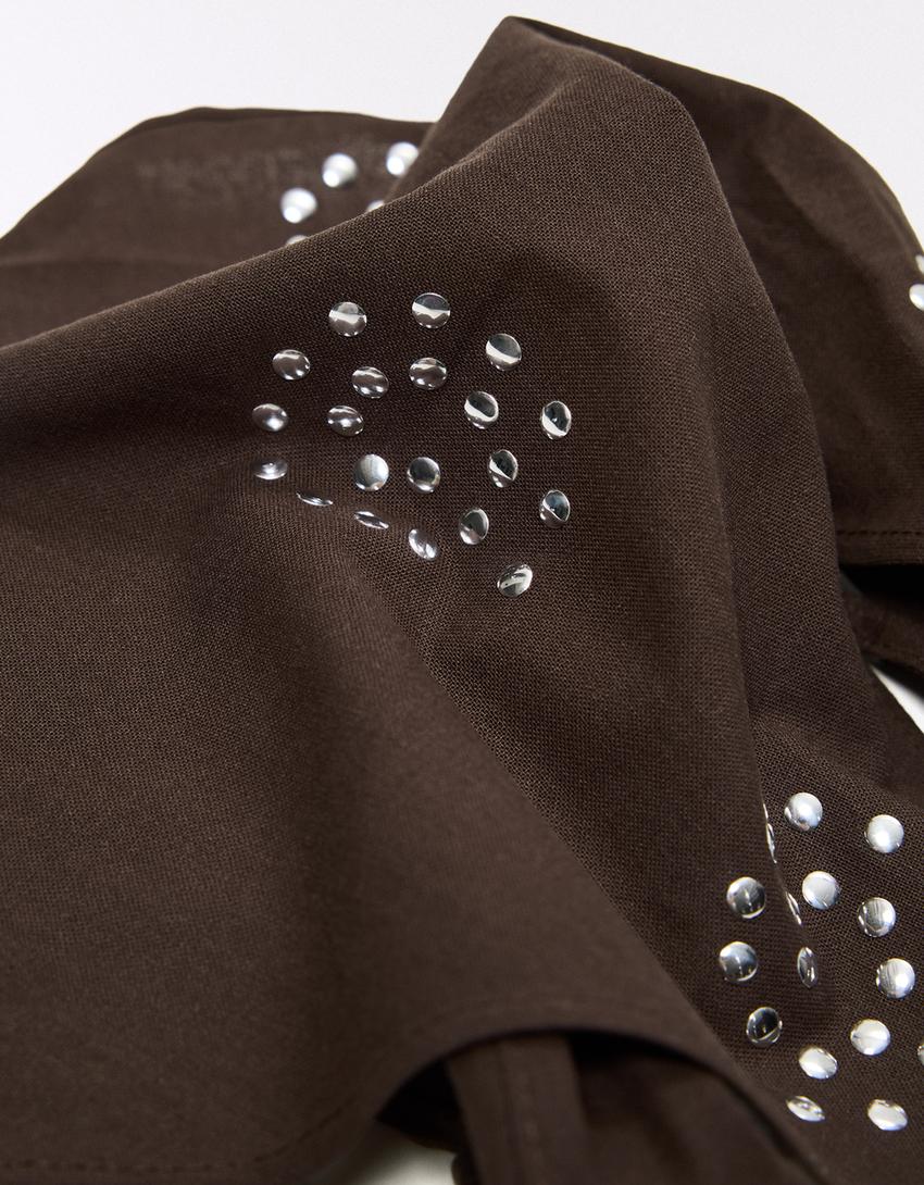 Foulard clouté-Marron