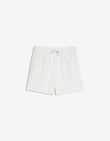 Textured plush Bermuda shorts — Off white 5