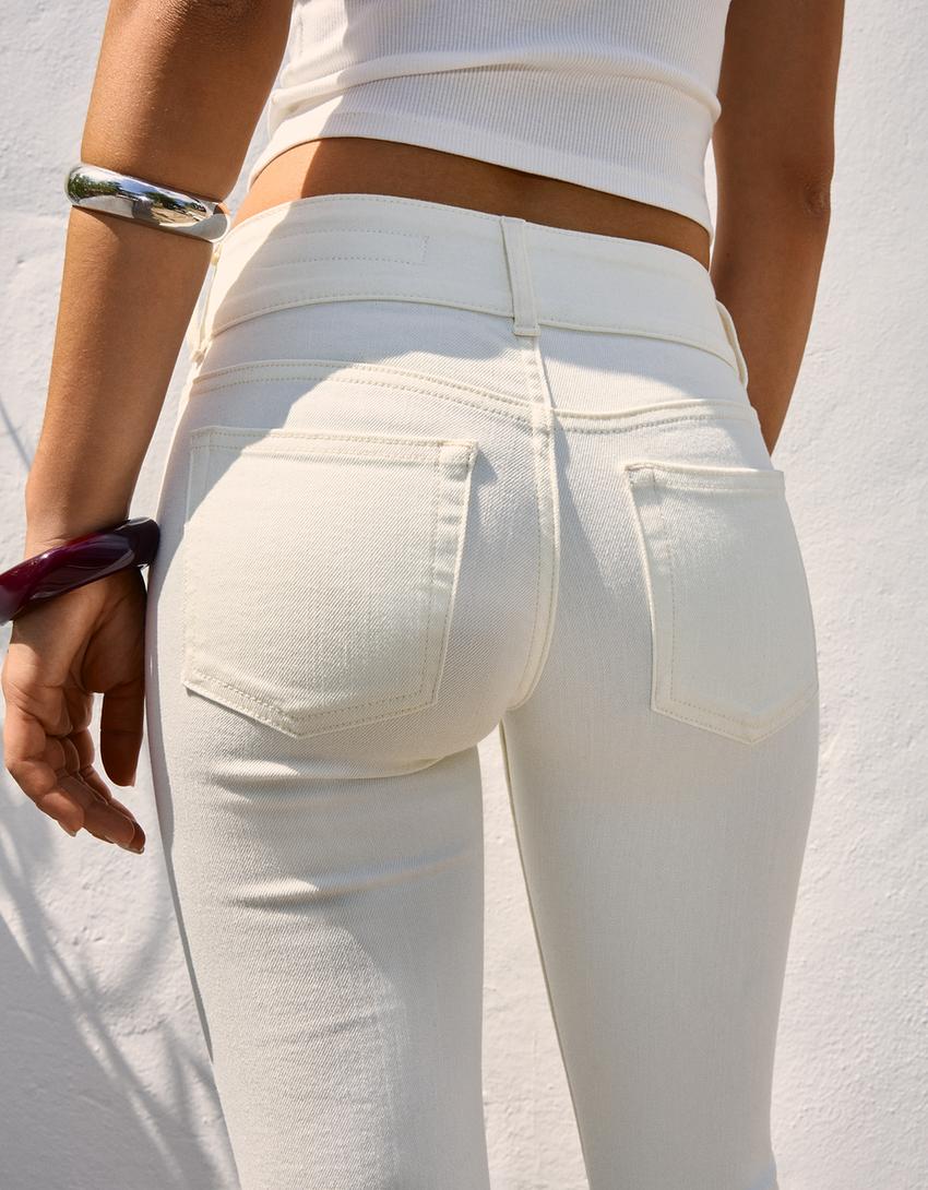 Jeans bootcut low rise-Crudo