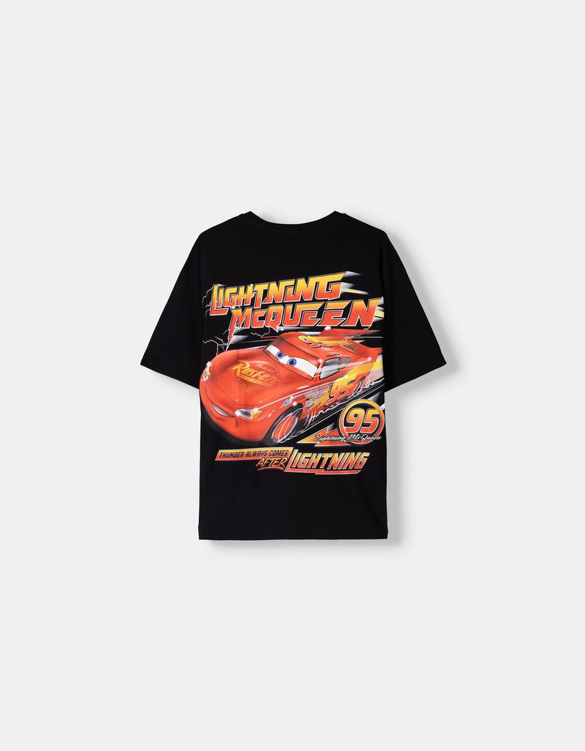 Camiseta Cars manga corta print-Negro