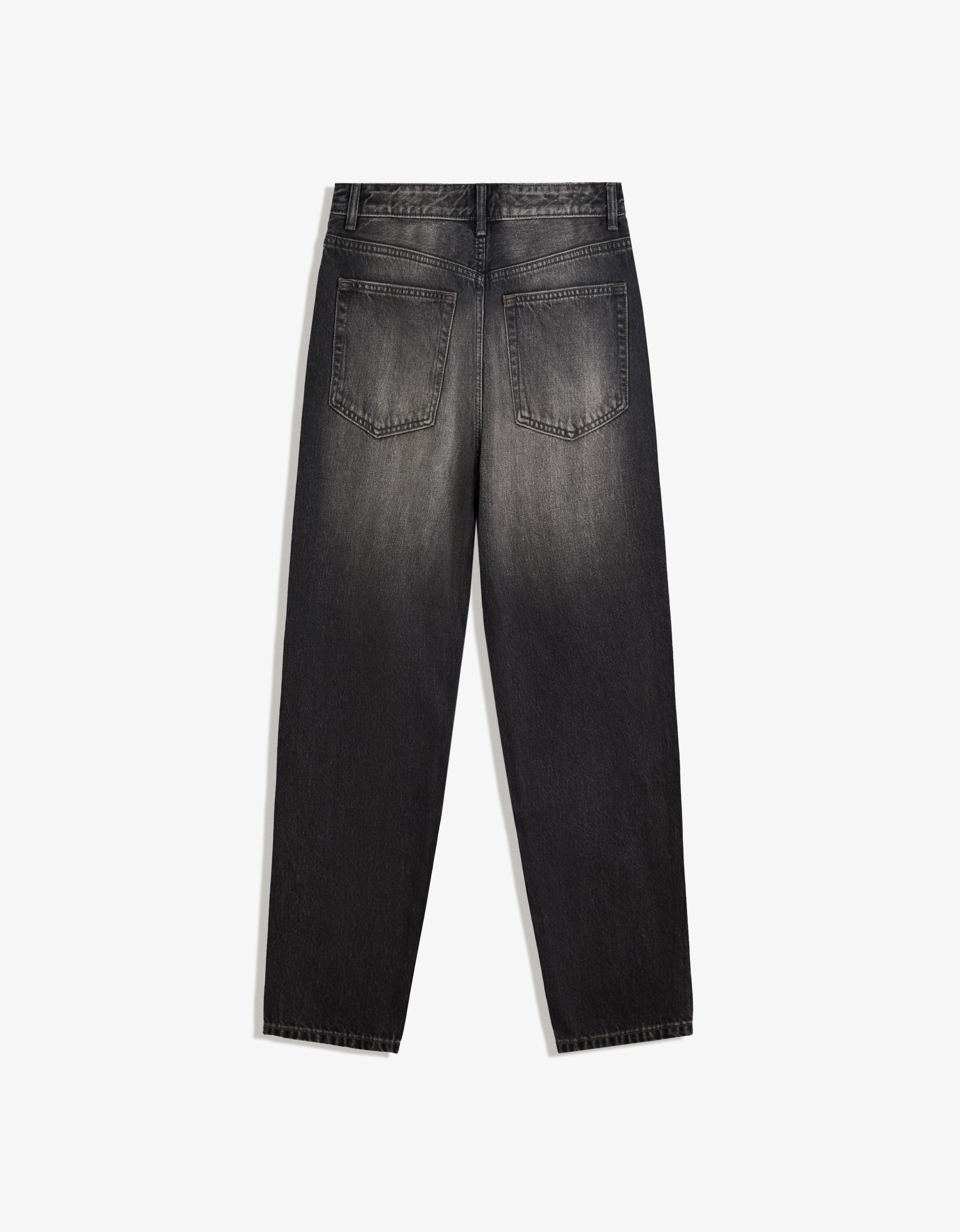 Tapered loose fit jeans — Black