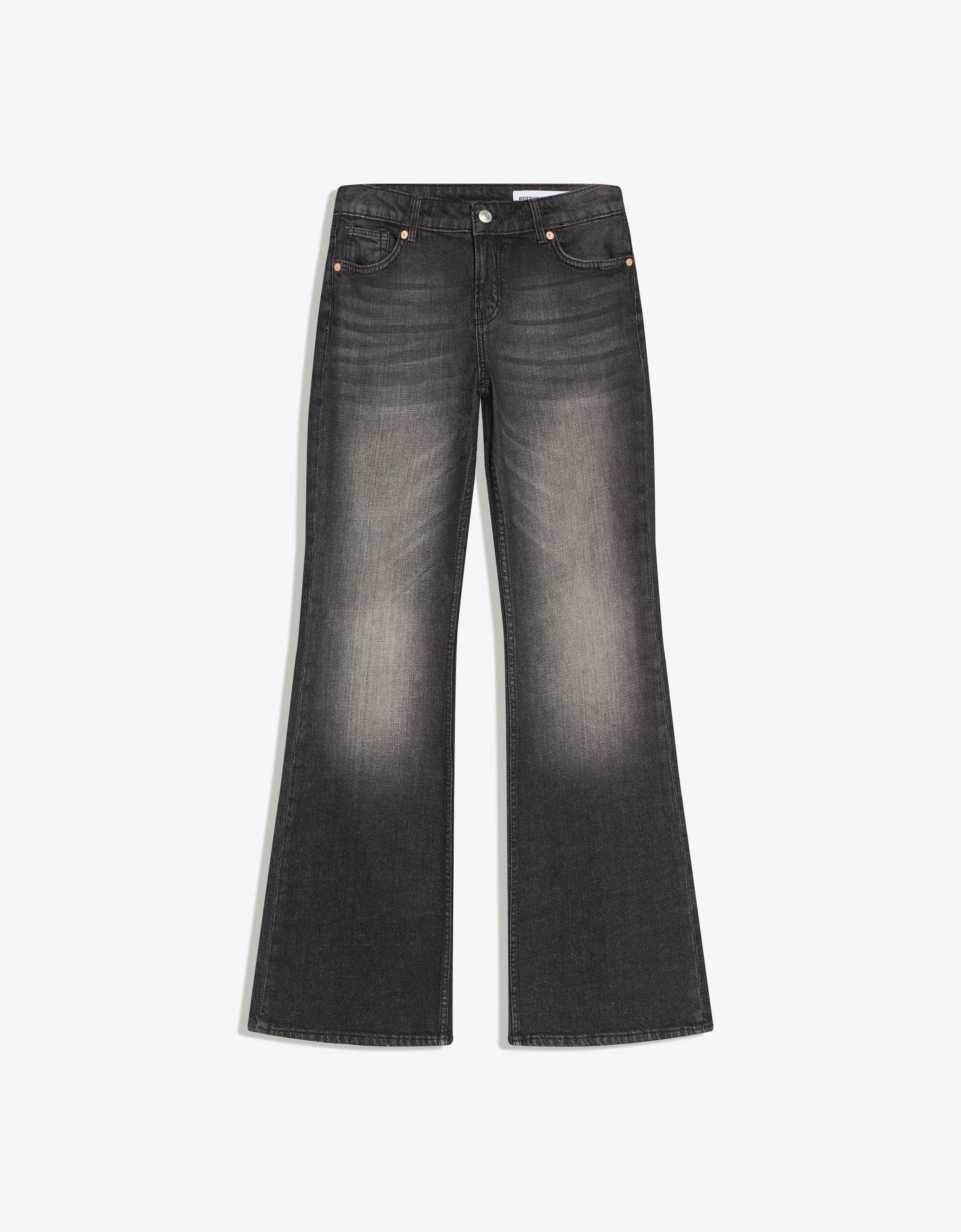 Low-rise boot-cut jeans