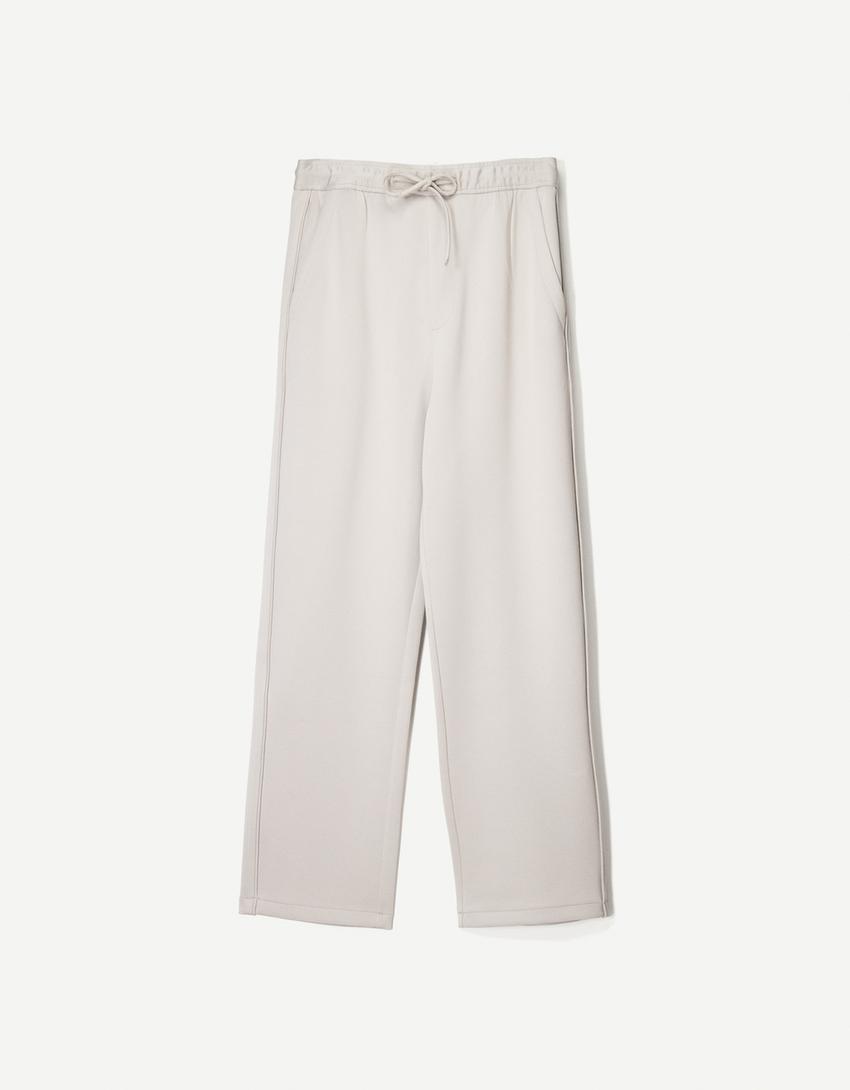 Pantalón baggy jogger-Gris-3