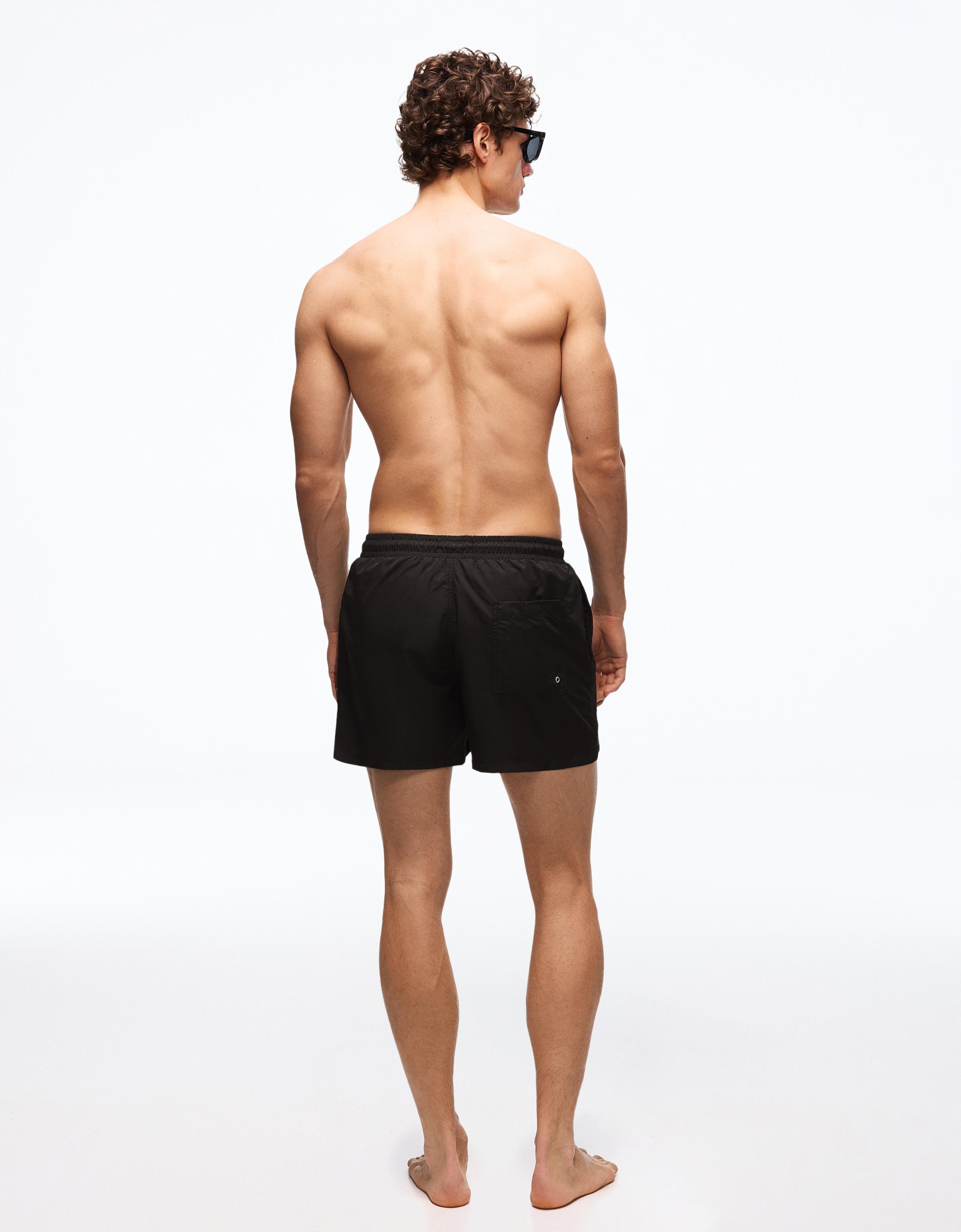 Basic regular fit swim shorts — Black