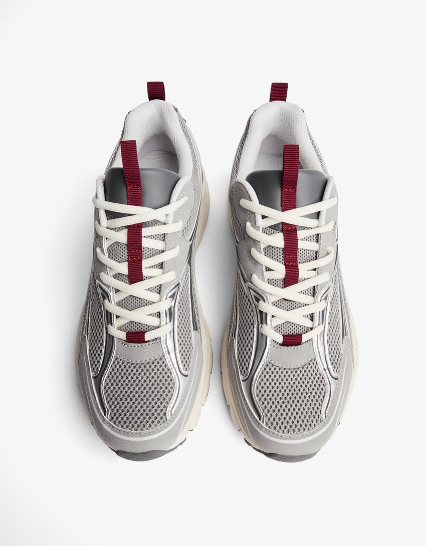 Sneaker mit kombinierter Sohle-Grau