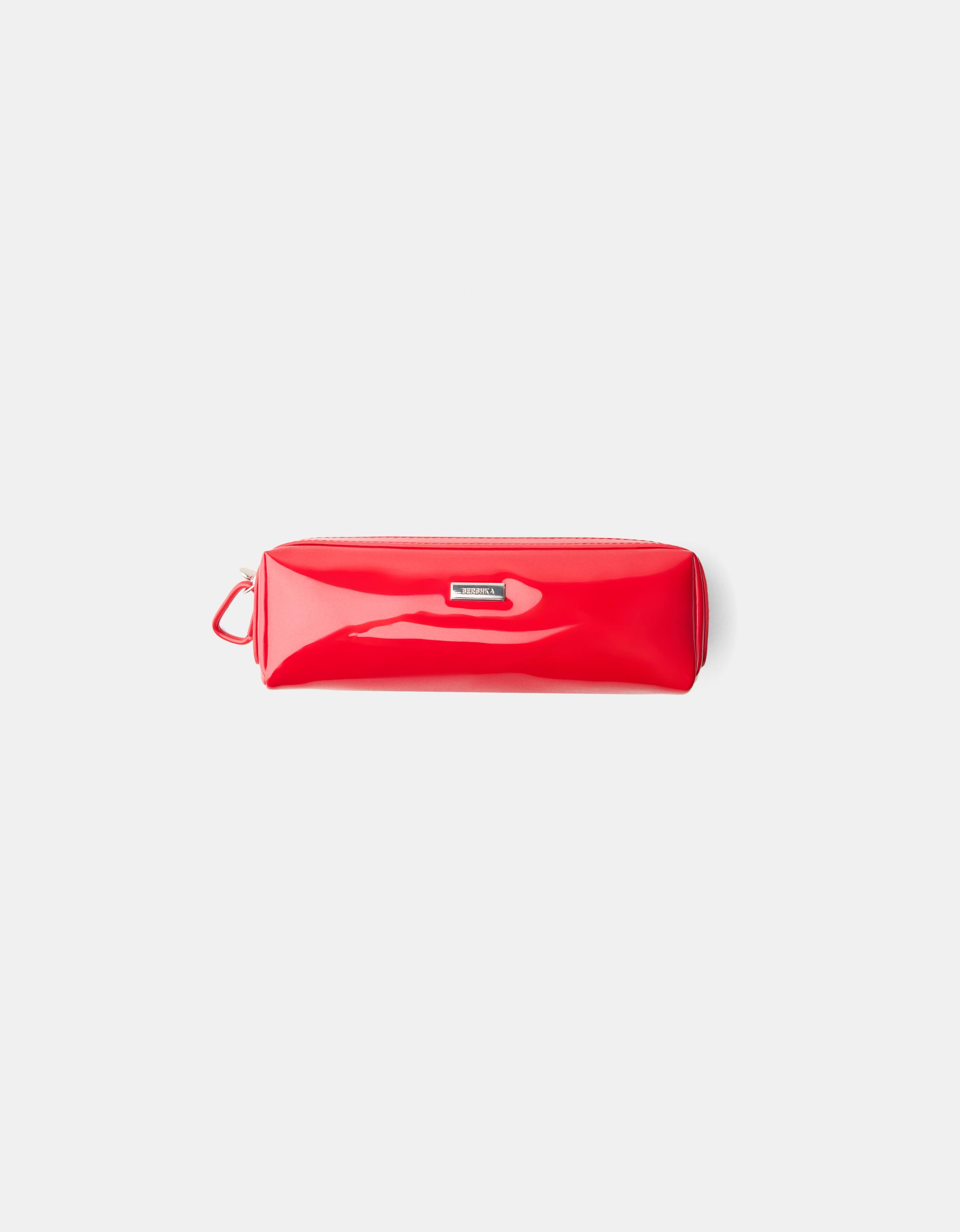 Bershka Unifarbenes Etui Damen Rot