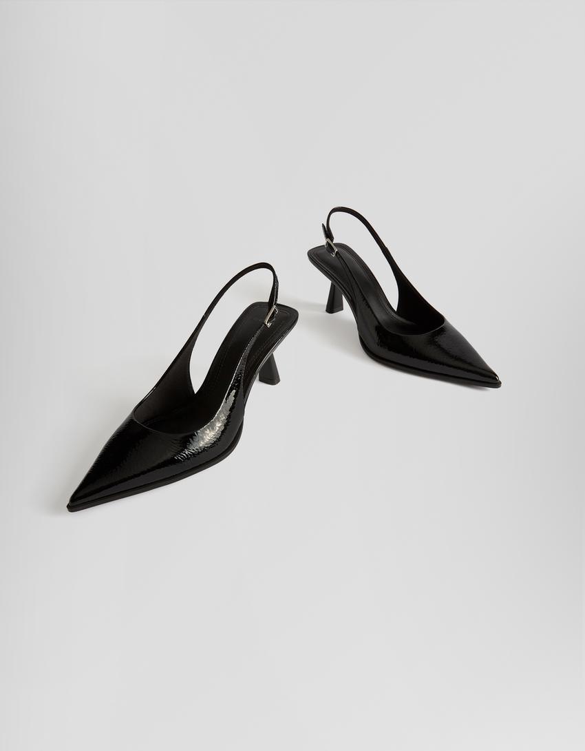 Sapato alto tipo kitten mules-Preto-3