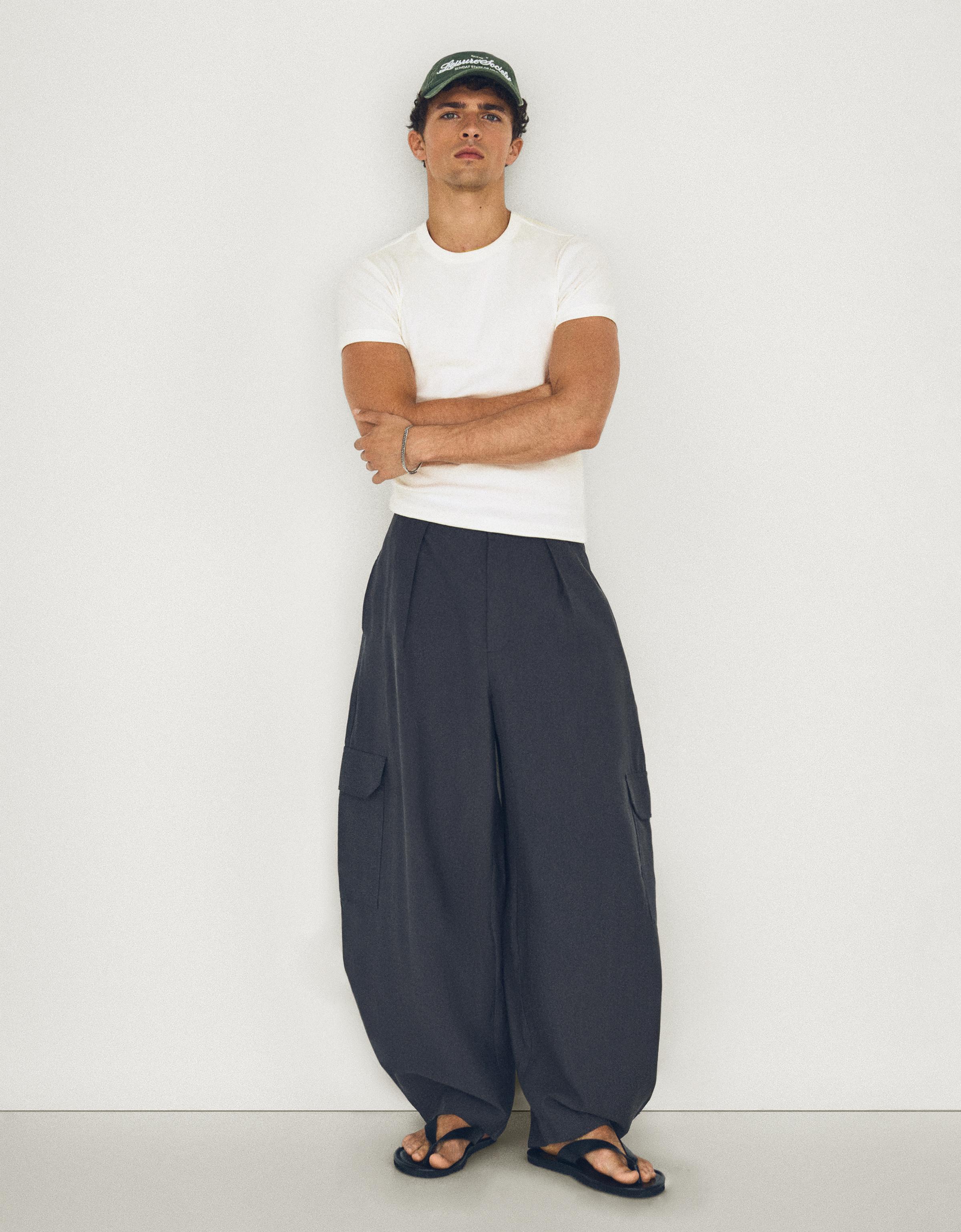 Slim fit ribbed T-shirt — White