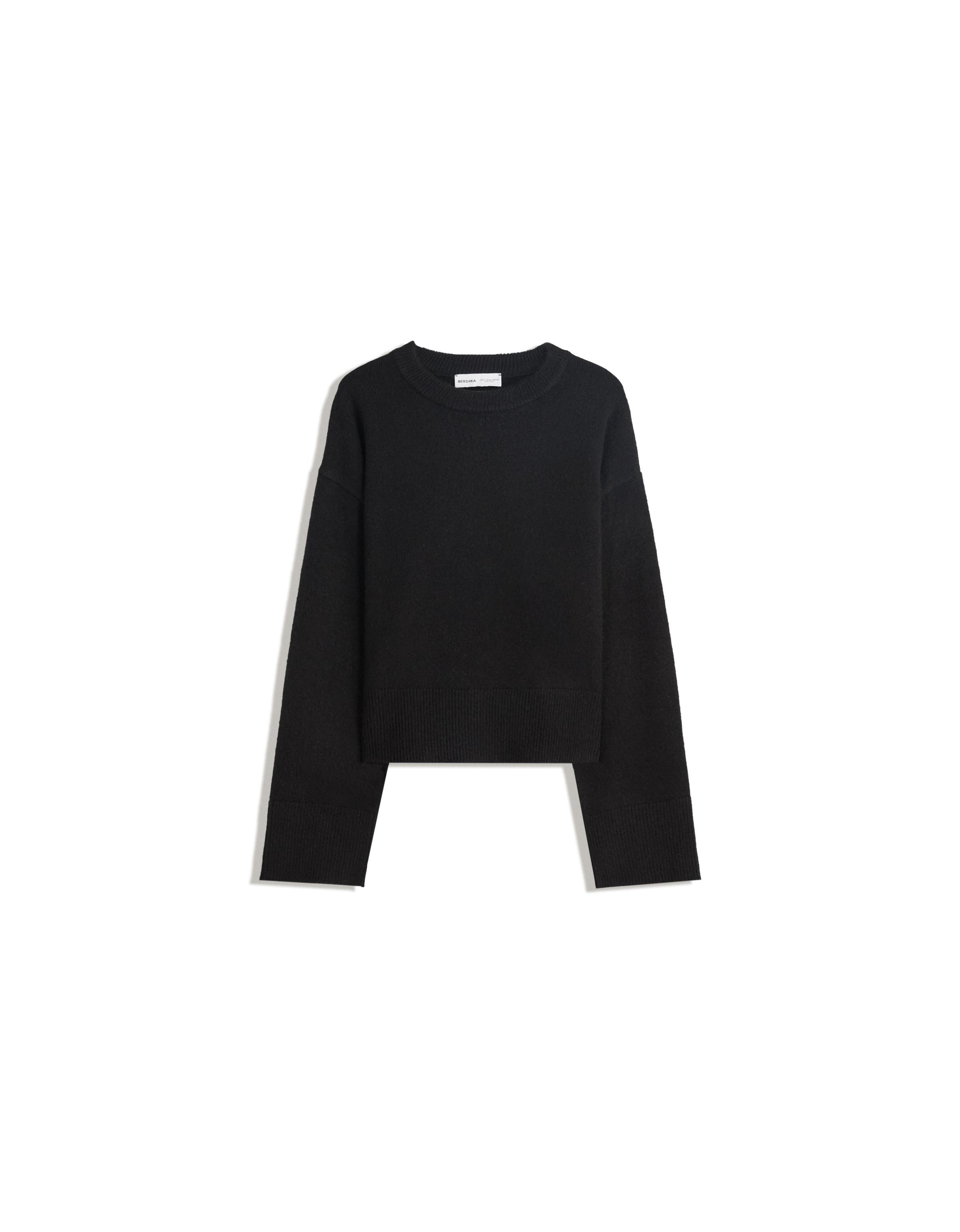 Rib detaylı oversize kazak