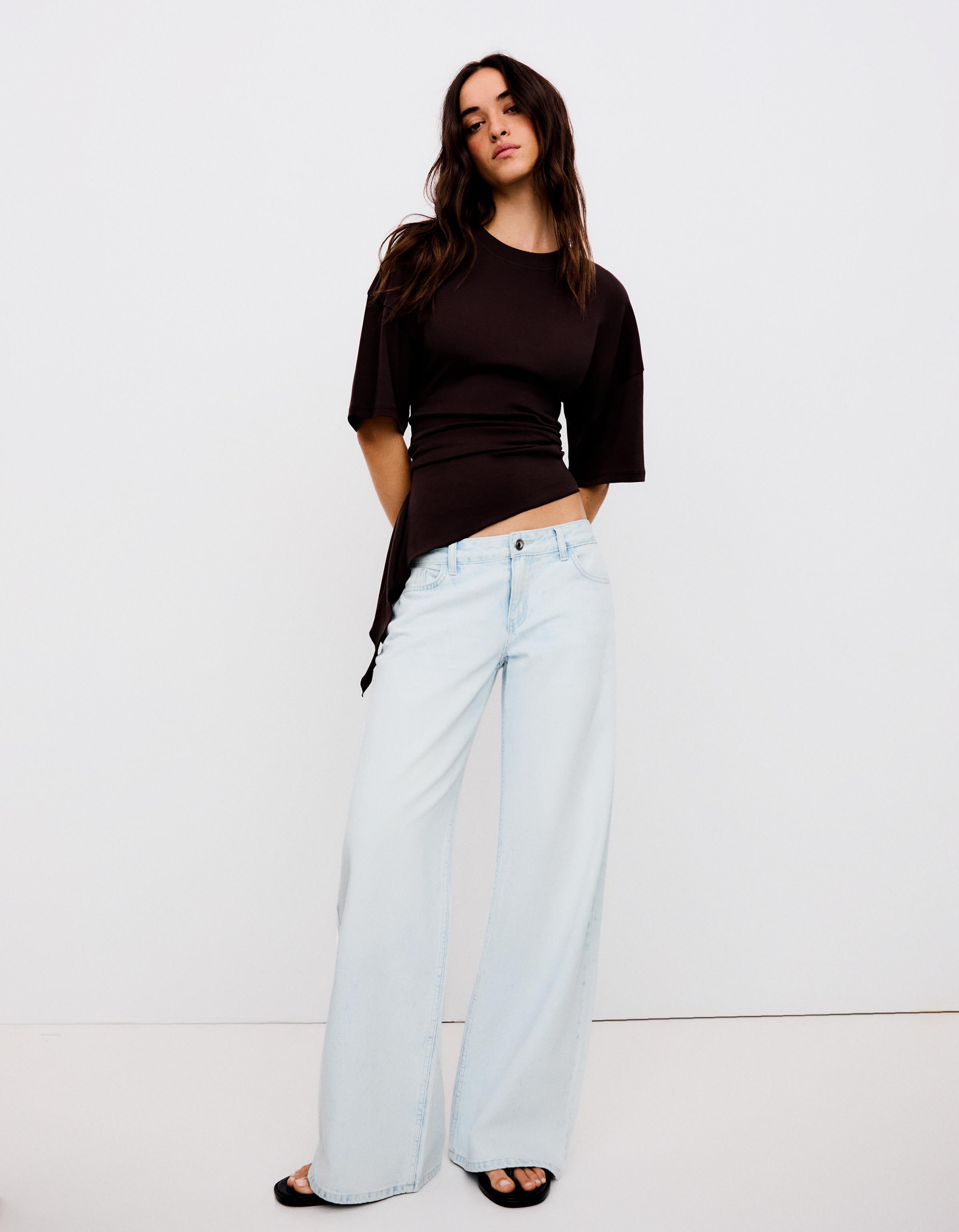 Geniş paça düşük bel jean - Görsel 85