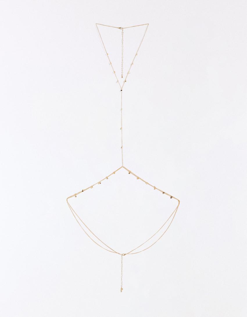 Body chain medallas-Oro
