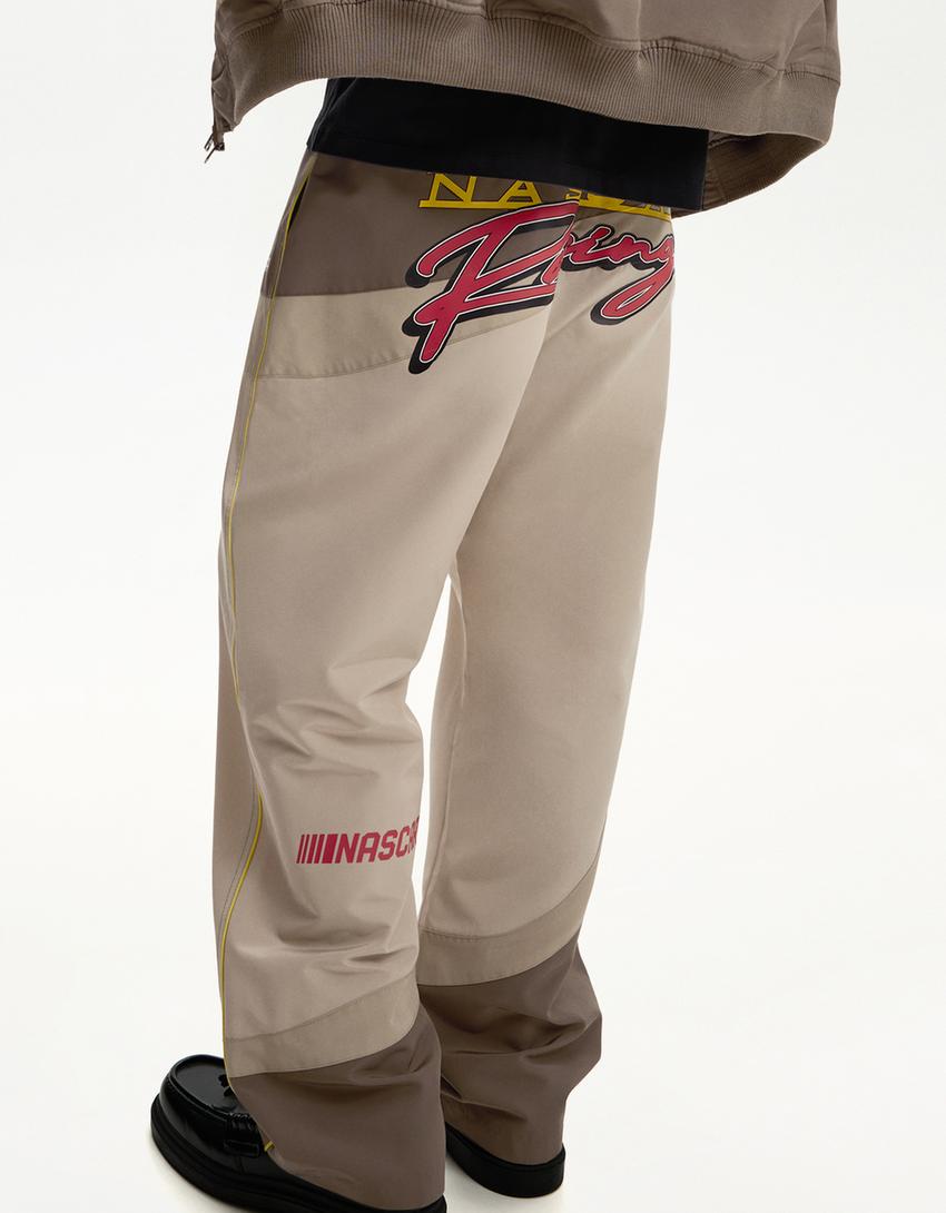 Pantalón Nascar baggy jogger-Marrón-2