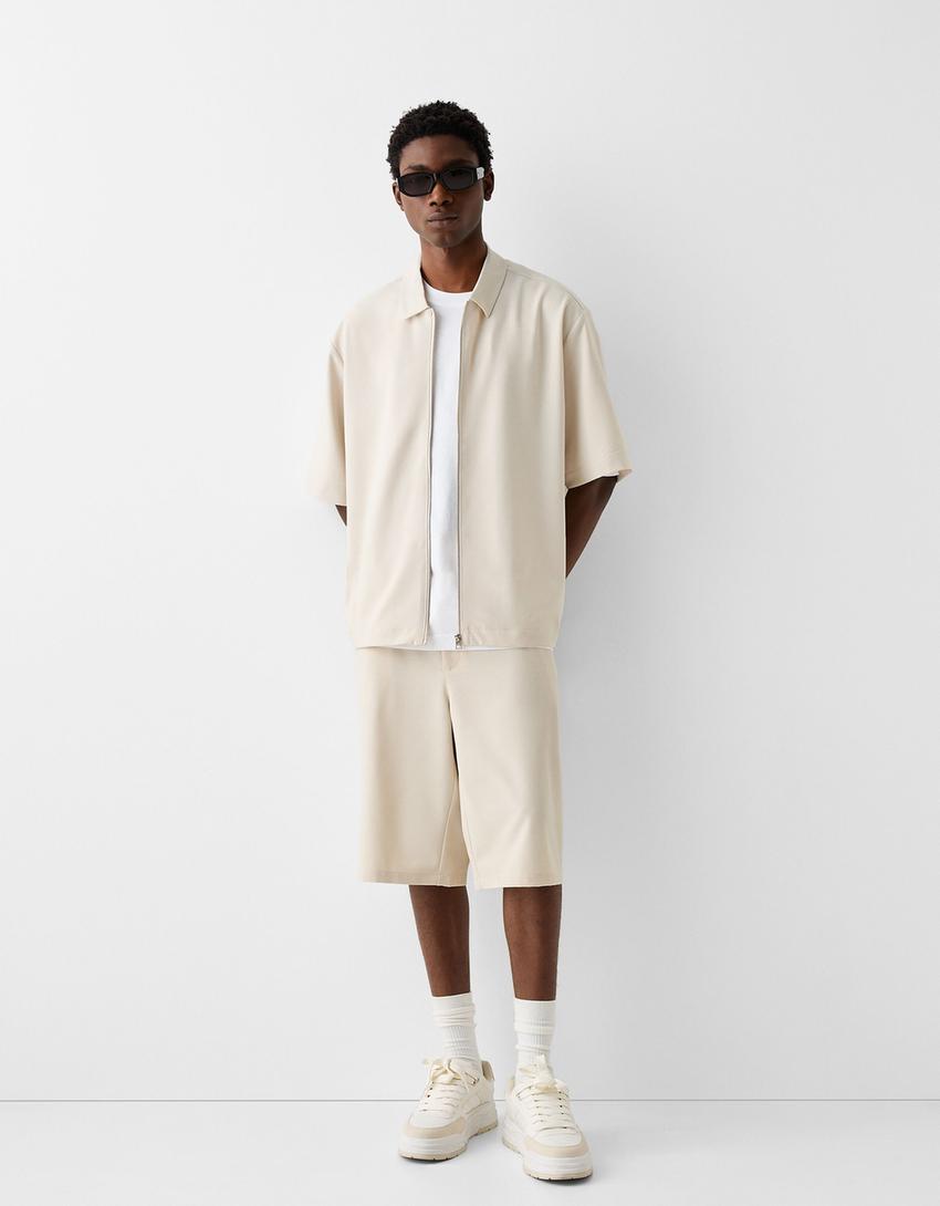 Bermuda tailoring wide fit-Sable-0
