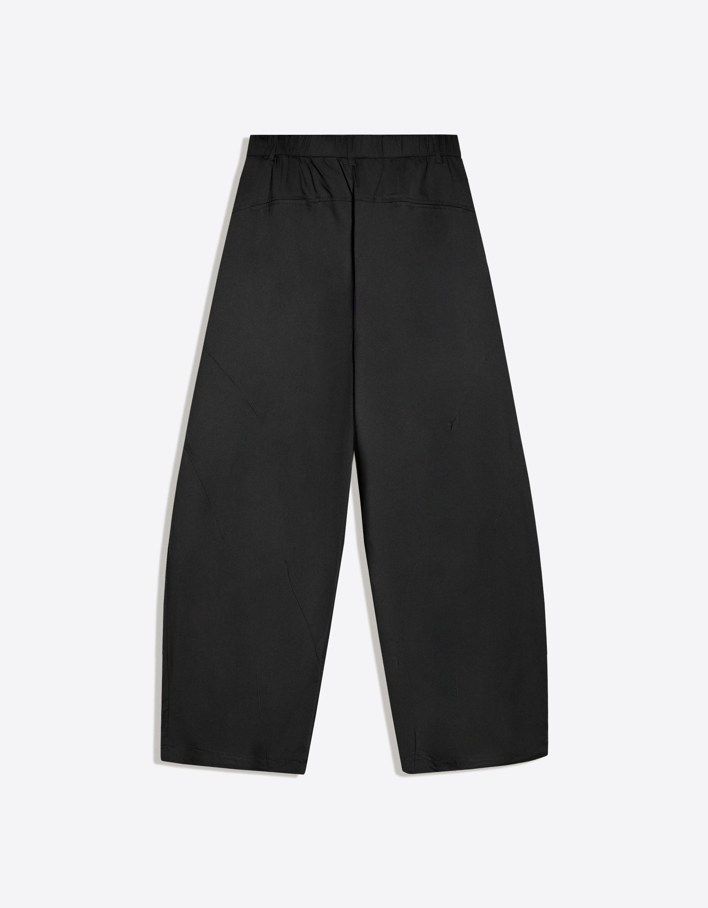 Darted barrel leg trousers — Black