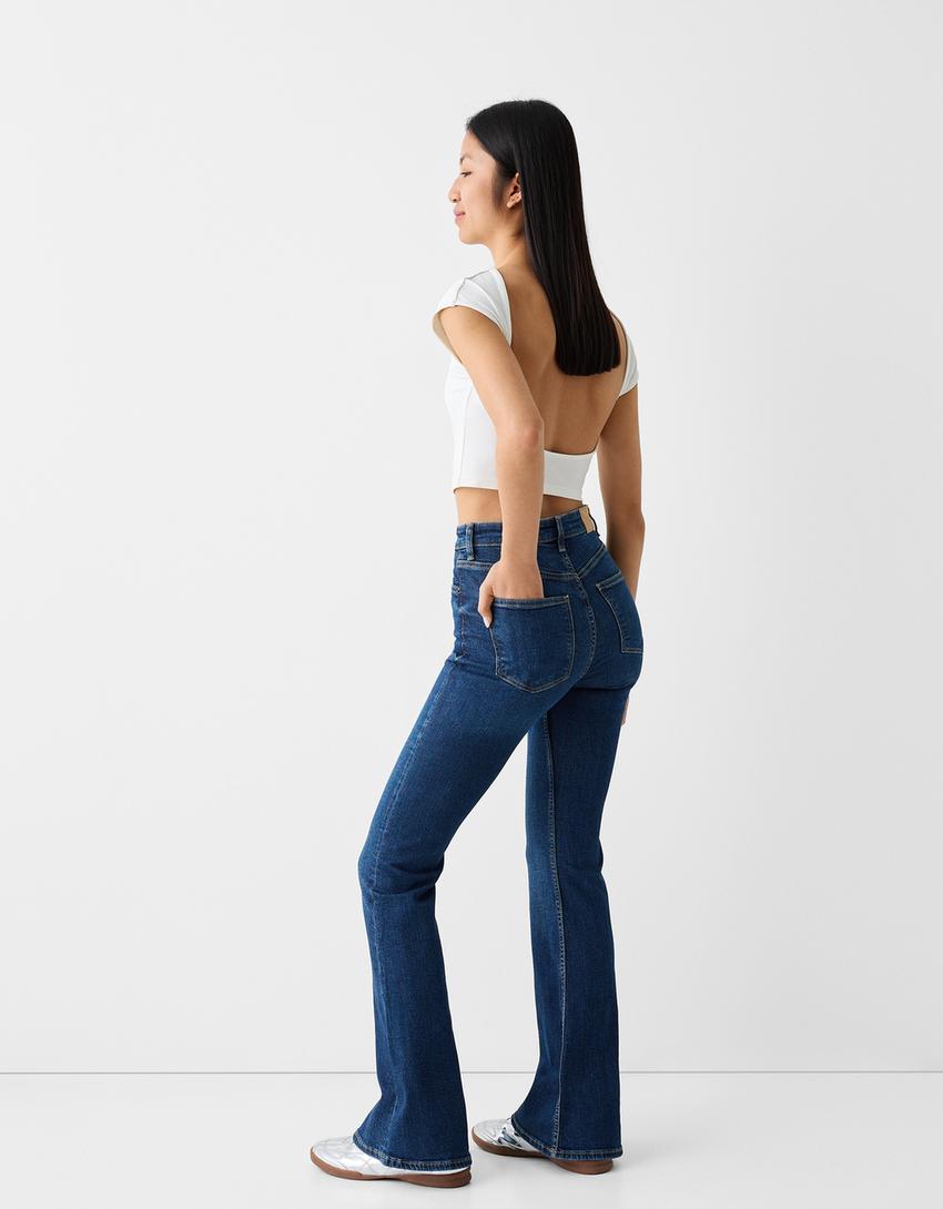 Flared jeans-Navy-2