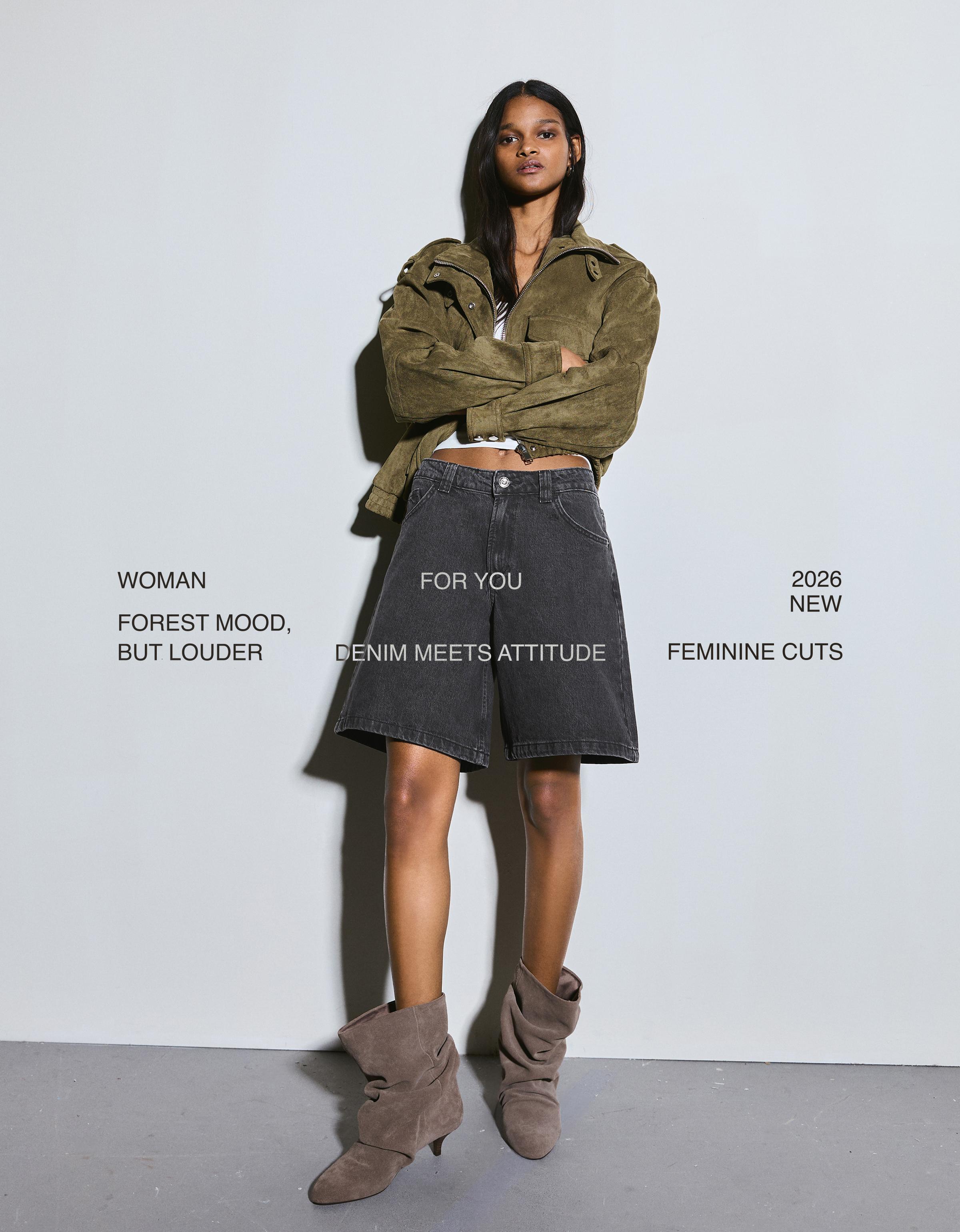 Baggy fit denim şort - Görsel 33