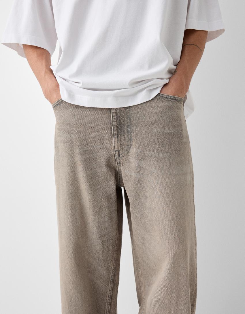 Jeans super baggy-Cinza-3
