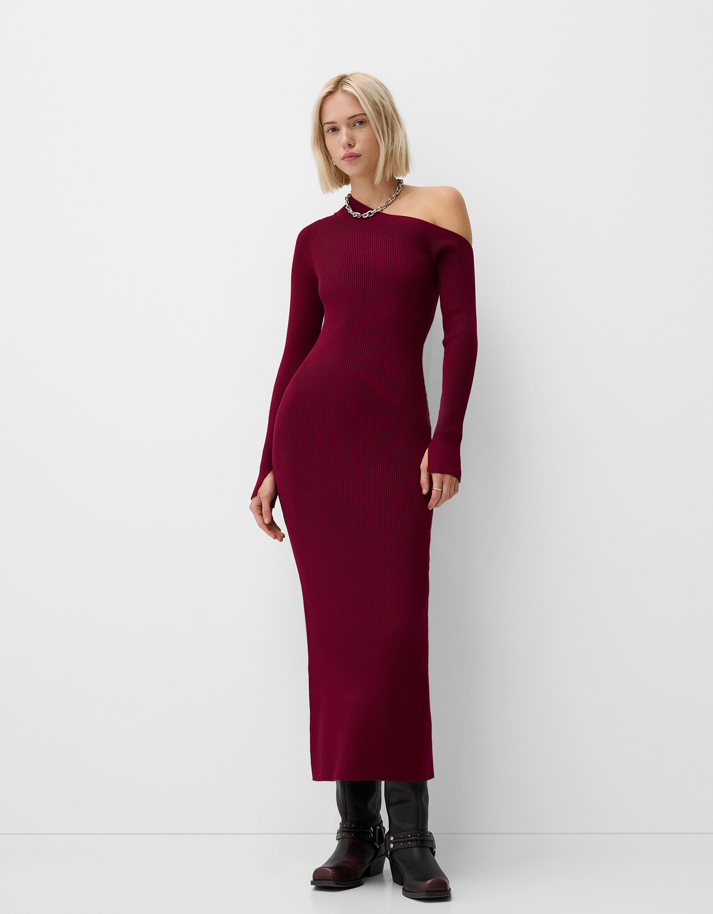 Asymmetric midi dress