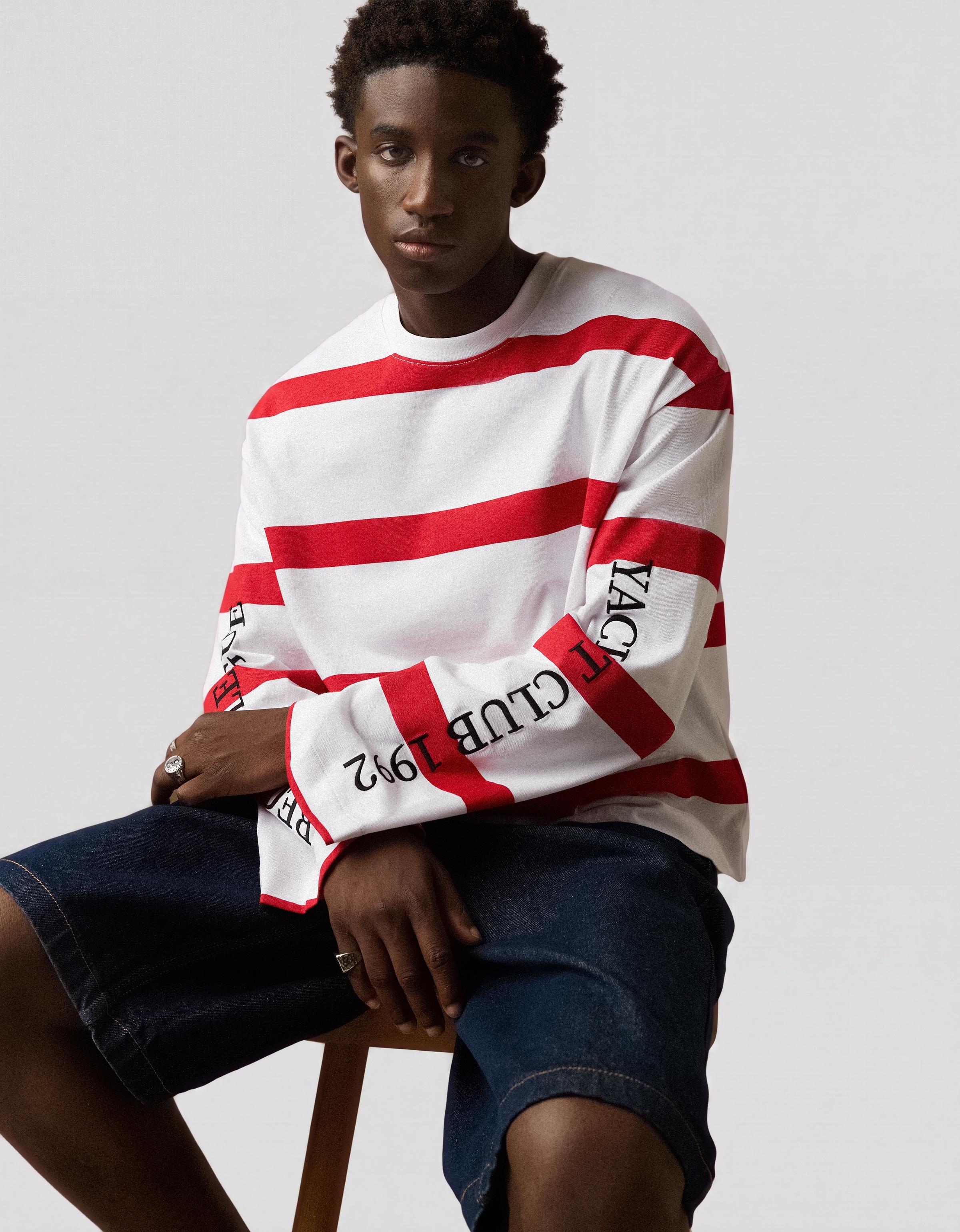 Long sleeve print T-shirt — Red
