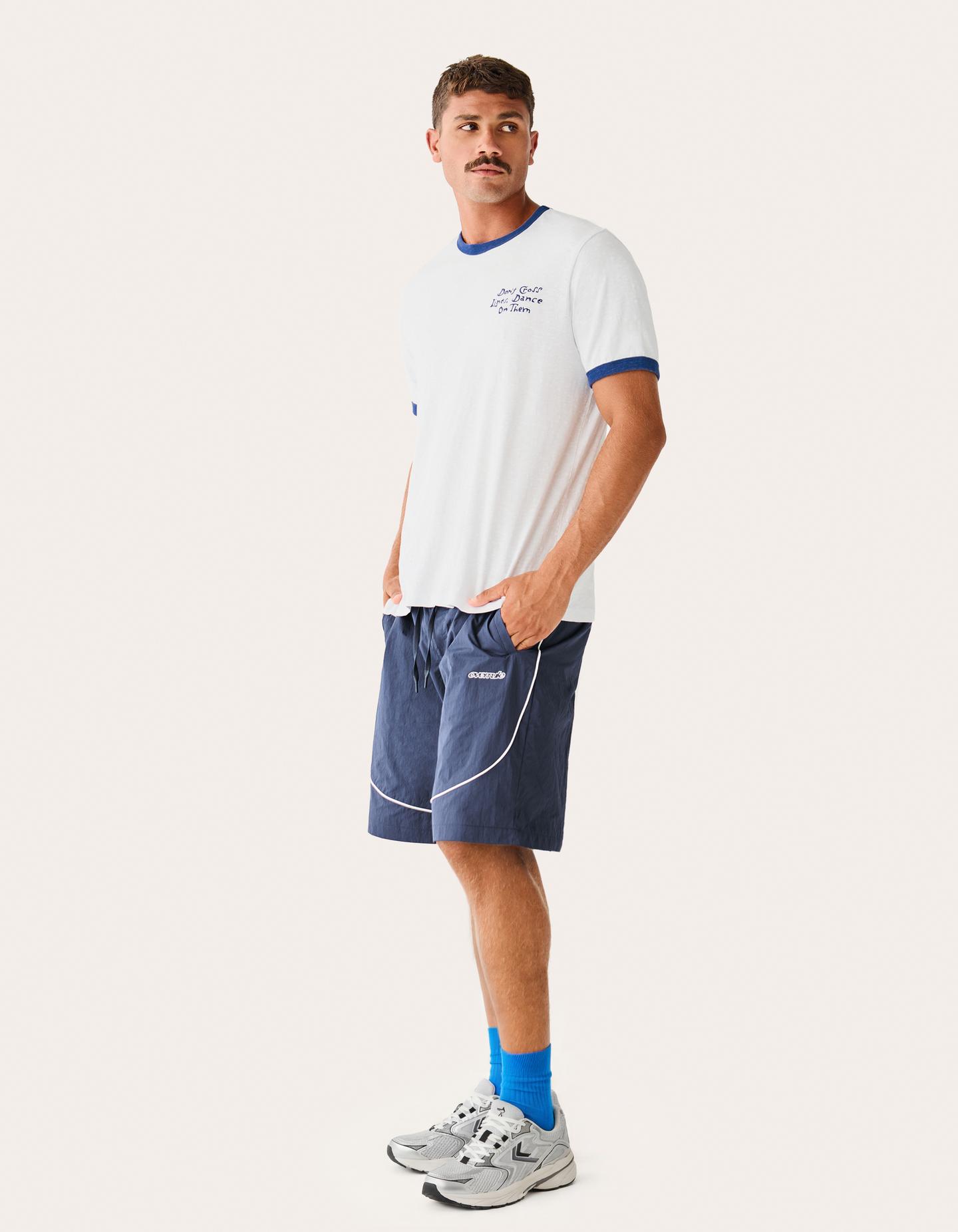 Bershka techniczne bermudy skaterskie granatowy