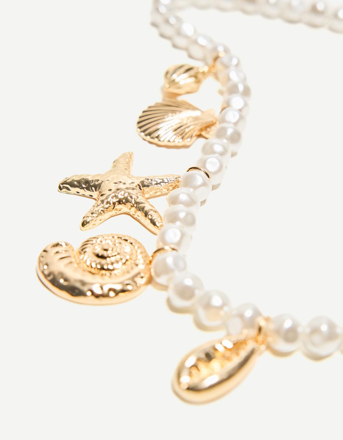 Starfish and faux pearl necklace - Signature Edition