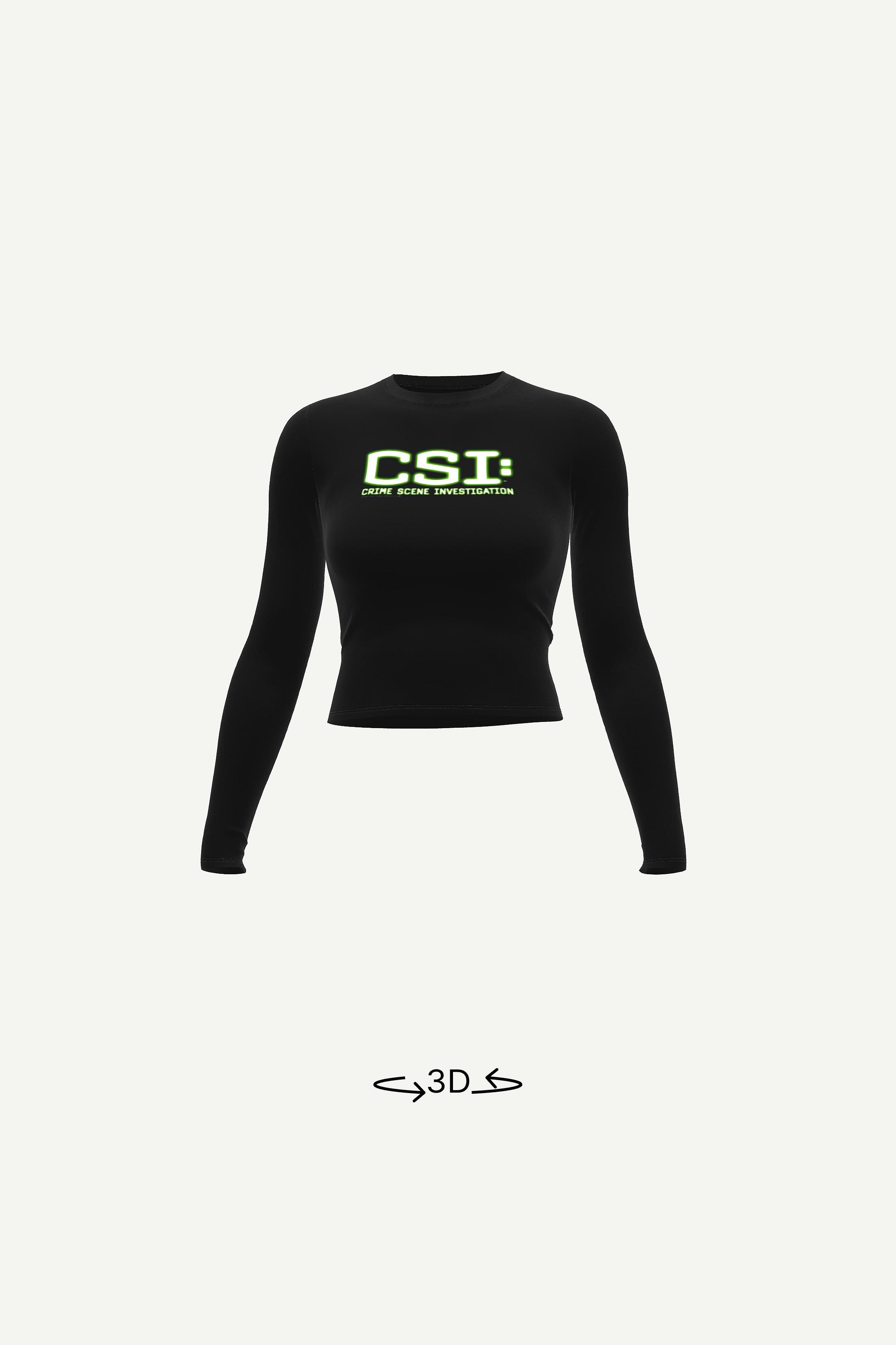 Bluzë CSI me Mëngë të gjatë-E zezë-0