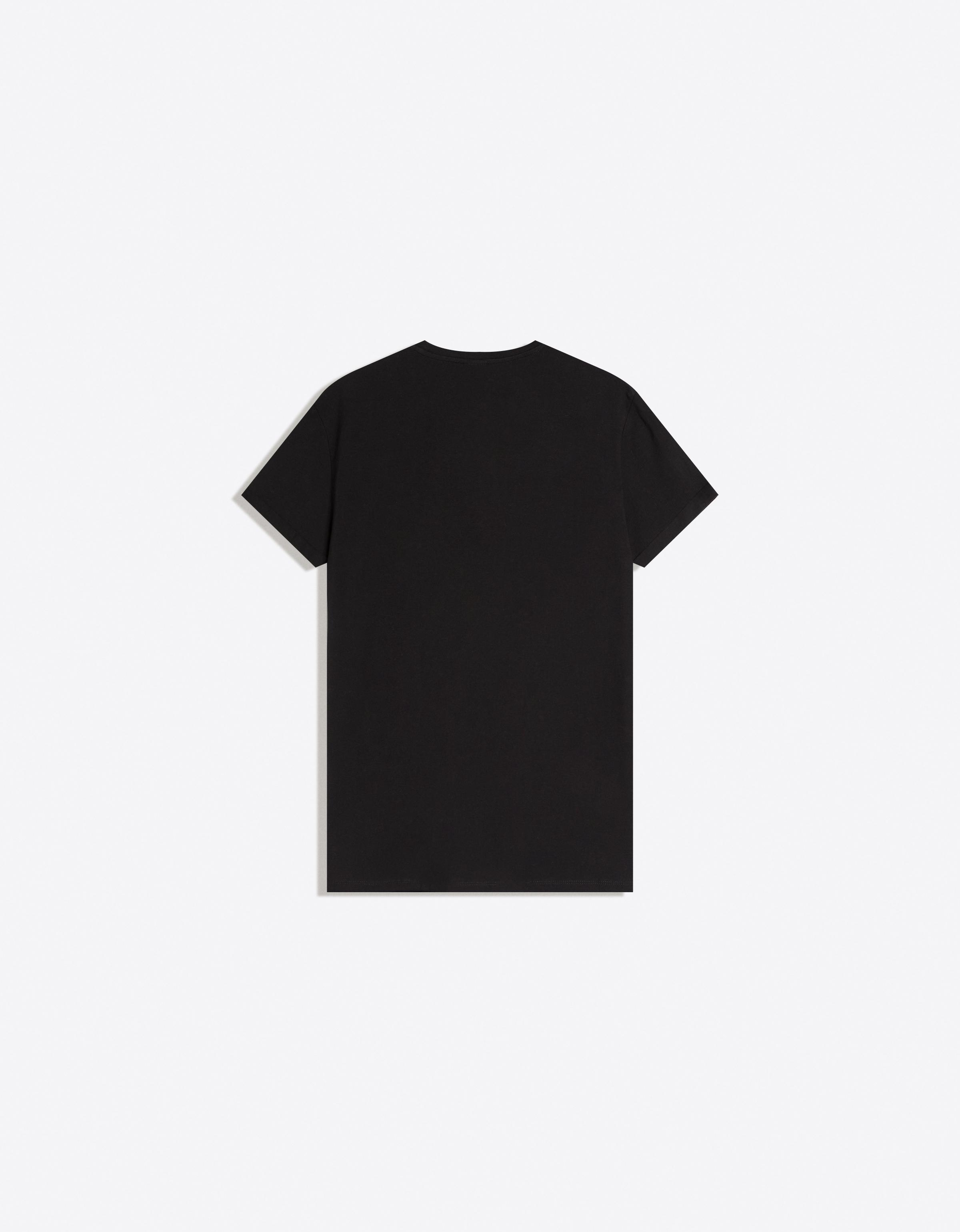 Short sleeve roll-up T-shirt — Black