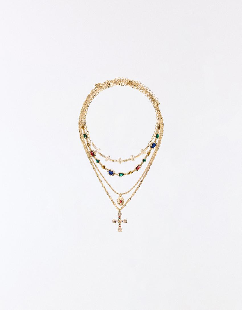 Paket isi 4 kalung liontin-Emas