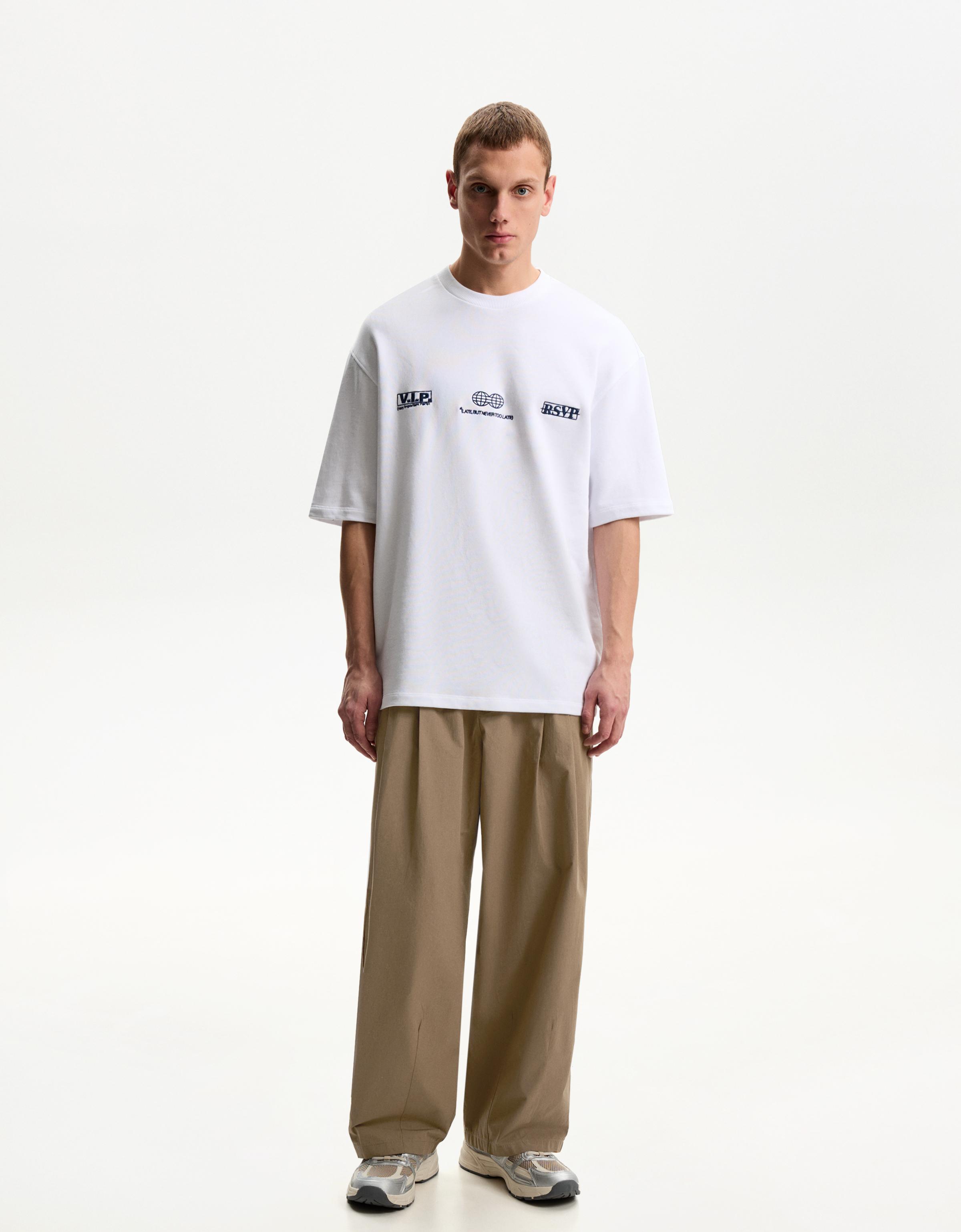 Bershka Hose Aus Popelin Im Super-Baggyhosen-Fit Herren 40 Khaki