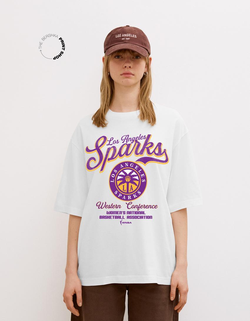 WNBA Los Angeles Sparks majica kratkih rukava-Zagasitobela-1