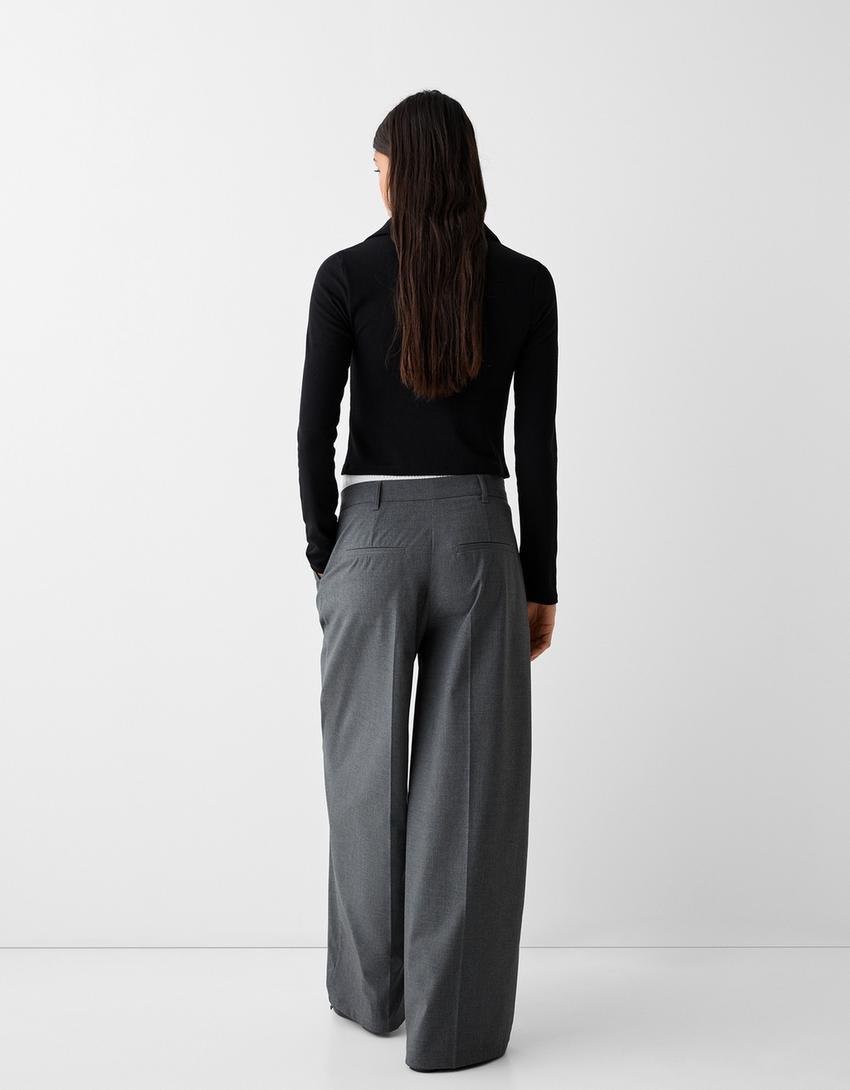 Tailored underwear trousers-Grey-2
