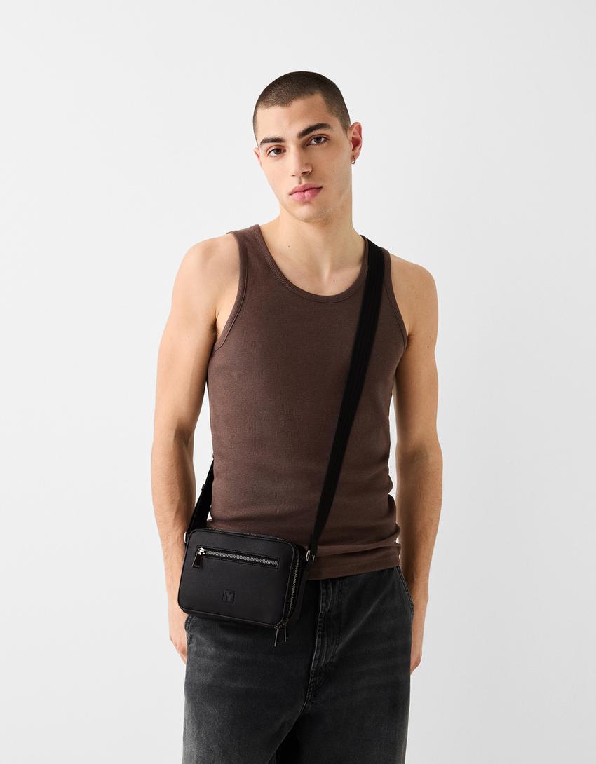 Bolso crossbody cremallera-Negro-1