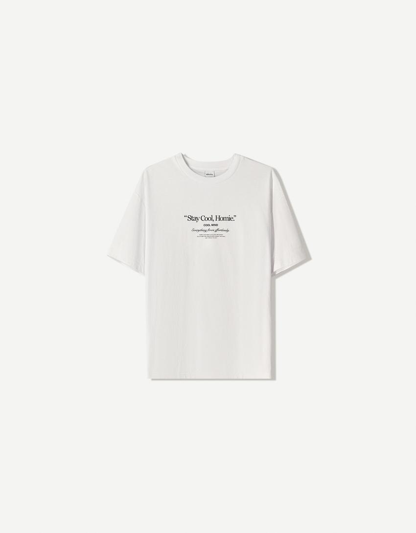 Camiseta manga corta oversize print