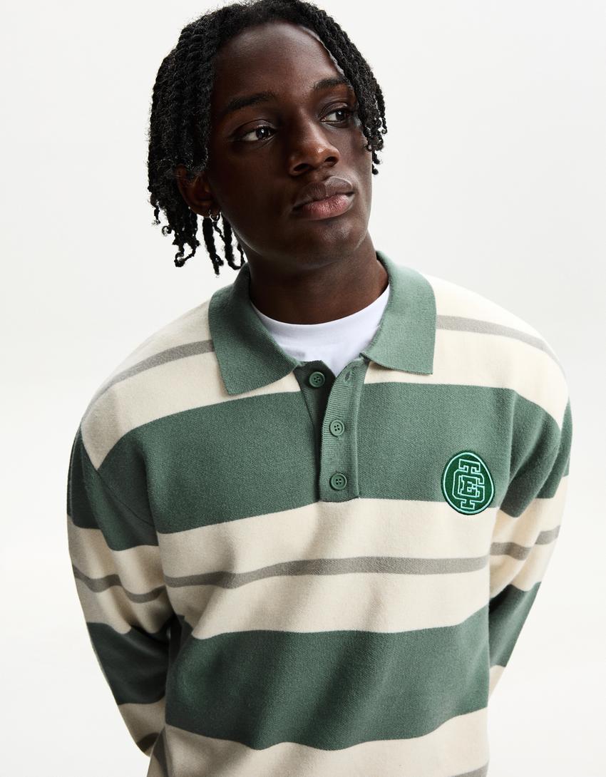Jersey polo rayas-Verde-2