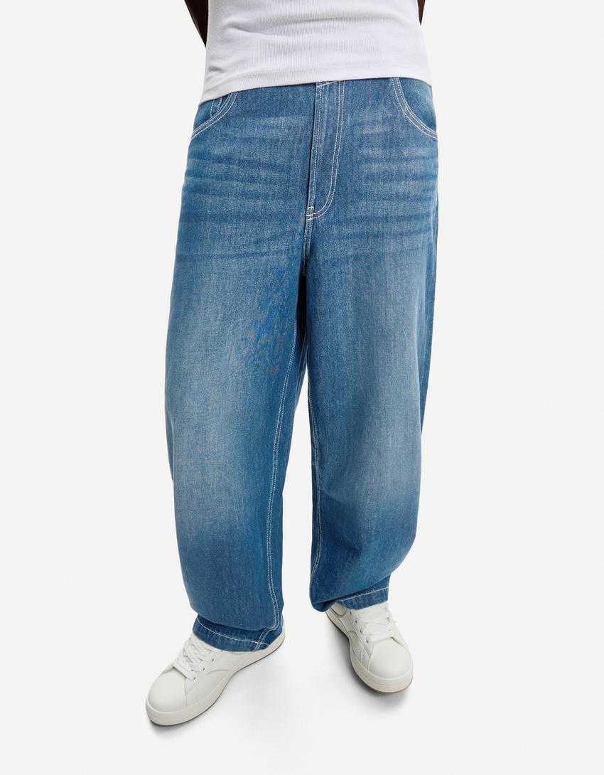 Super Baggy Jeans-Grün-1