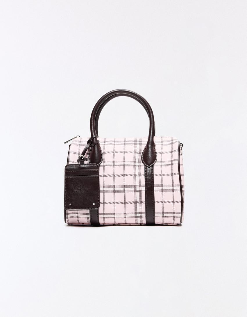 Check bowling bag-Pink