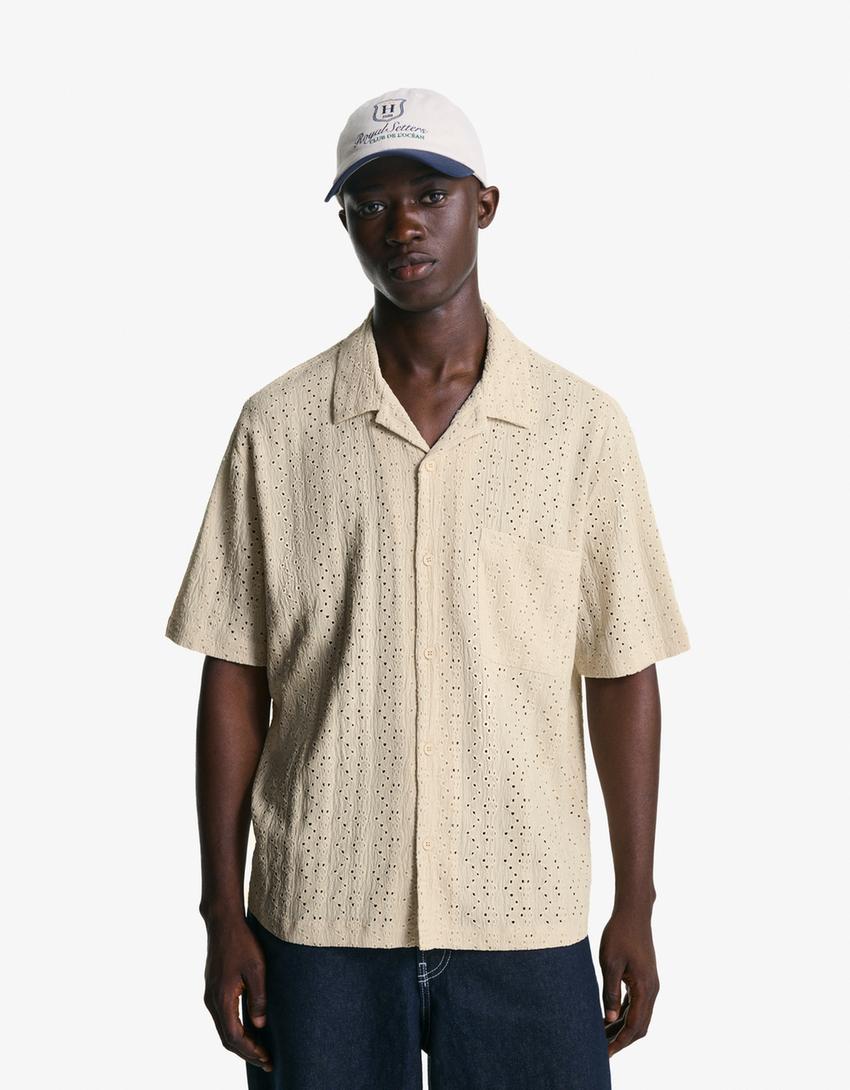 Camisa manga curta bordado-Area-0
