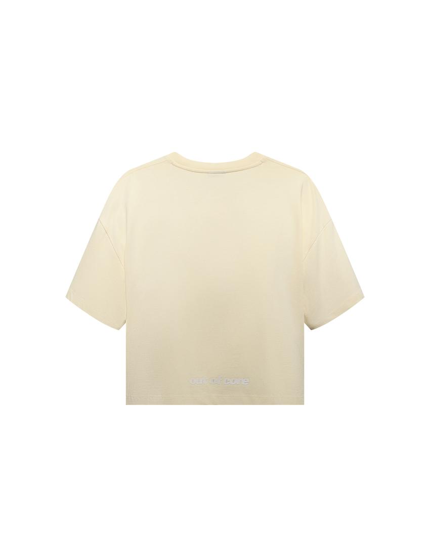 Kortærmet T-shirt med print out of core-Gul