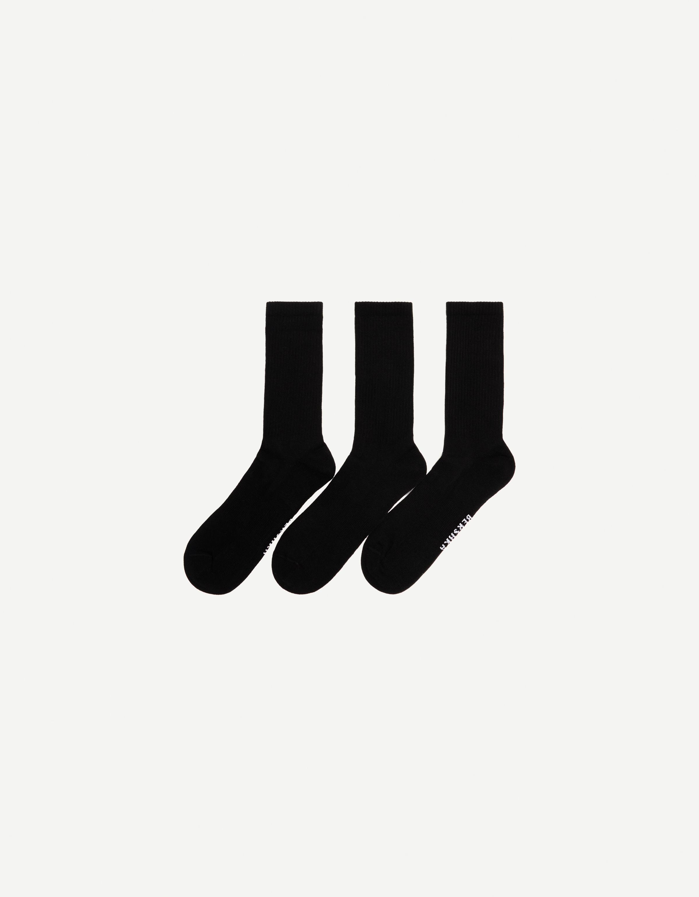 Bershka 3er-Pack Sportsocken Herren M Schwarz