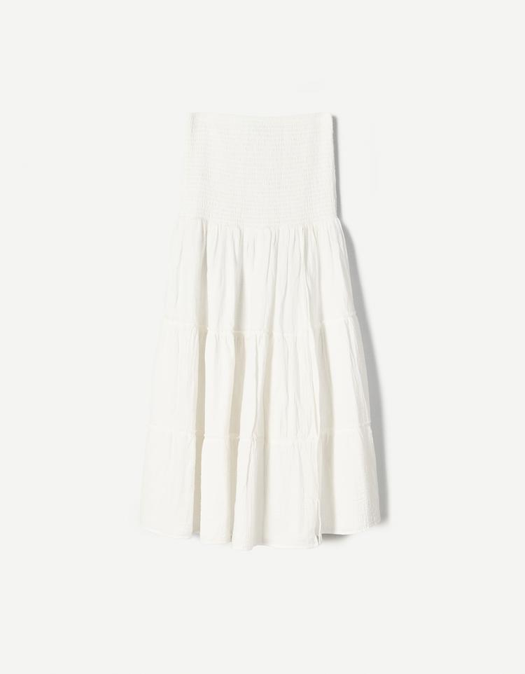 Panelled midi skirt