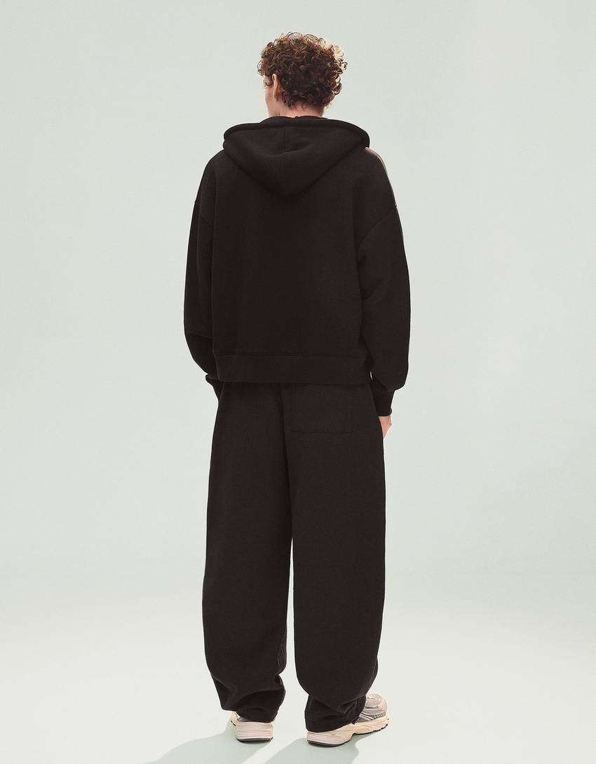 Interlock-Puffärmelhose-Schwarz