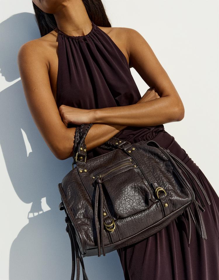 Eskitme Deri Bowling Çanta