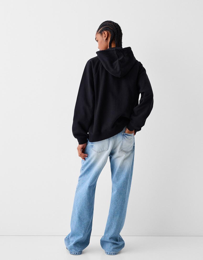 Sudadera cremallera capucha-Negro-1