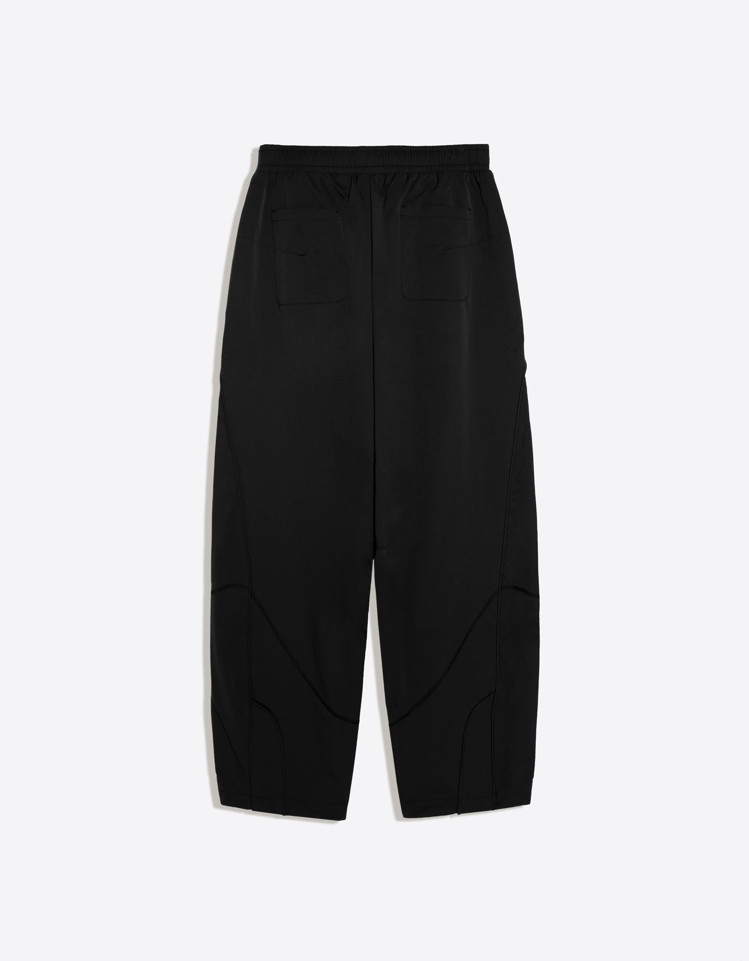 Technical barrel trousers — Black