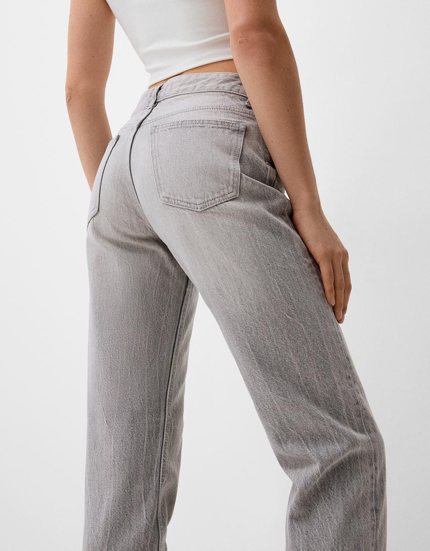 Jeans straight-Cinza-6