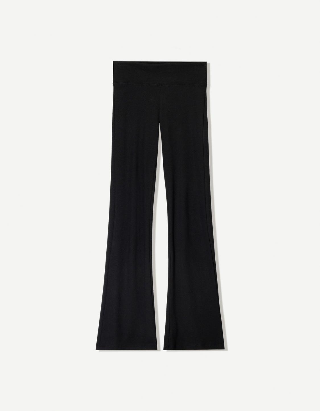 Pantalón flare cintura canalé
