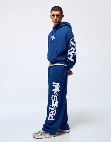 Printed hoodie — Blue 1